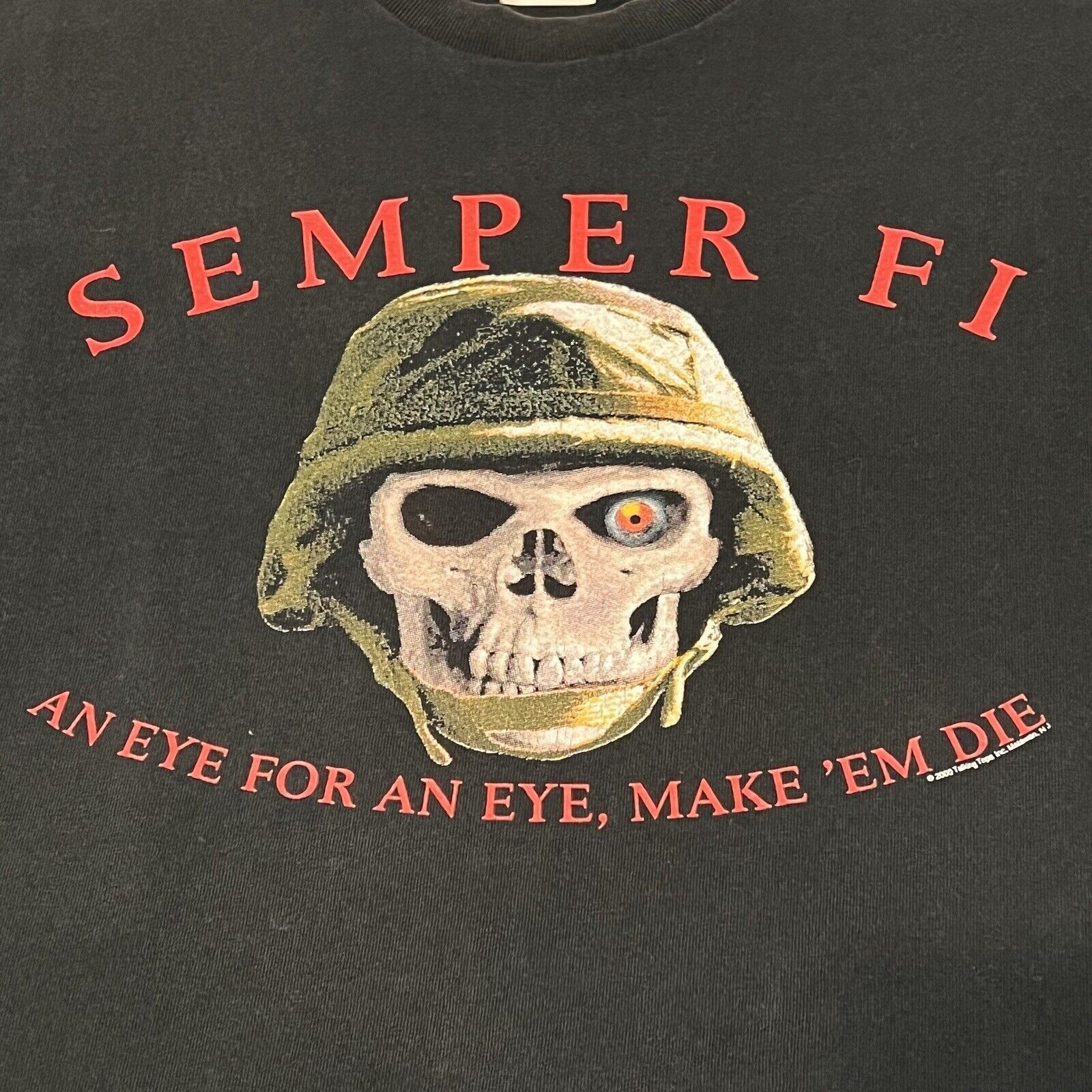 Fruit Of The Loom Marines Semper Fi Eye For An Eye Make 'Em Die USMC Shirt 2XL Size US XXL / EU 58 / 5 - 2 Thumbnail
