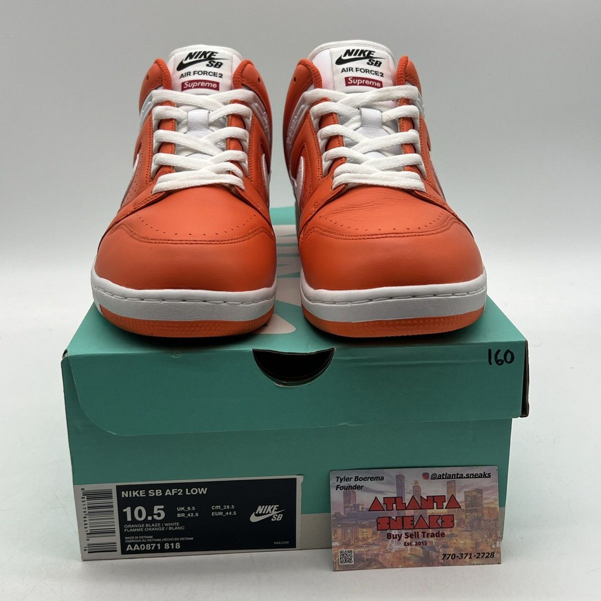 Nike Wmns x air force 2 orange Size US 10.5 / EU 43-44 - 2 Thumbnail