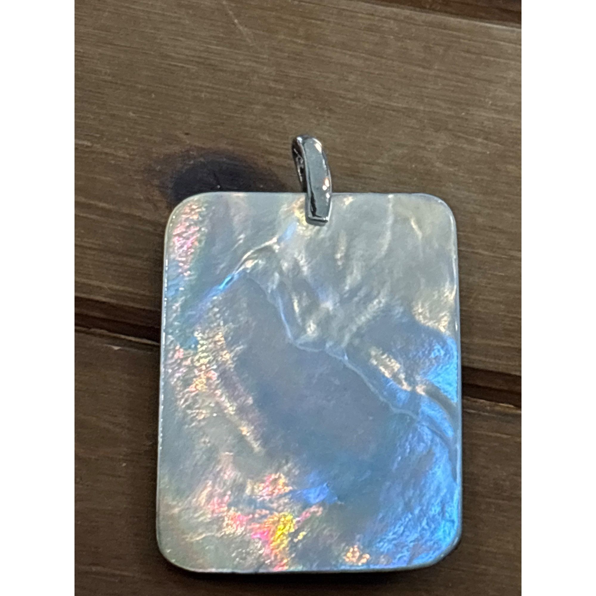 Other Silver Floral Motif Abalone Shell Pendant Size ONE SIZE - 4 Thumbnail