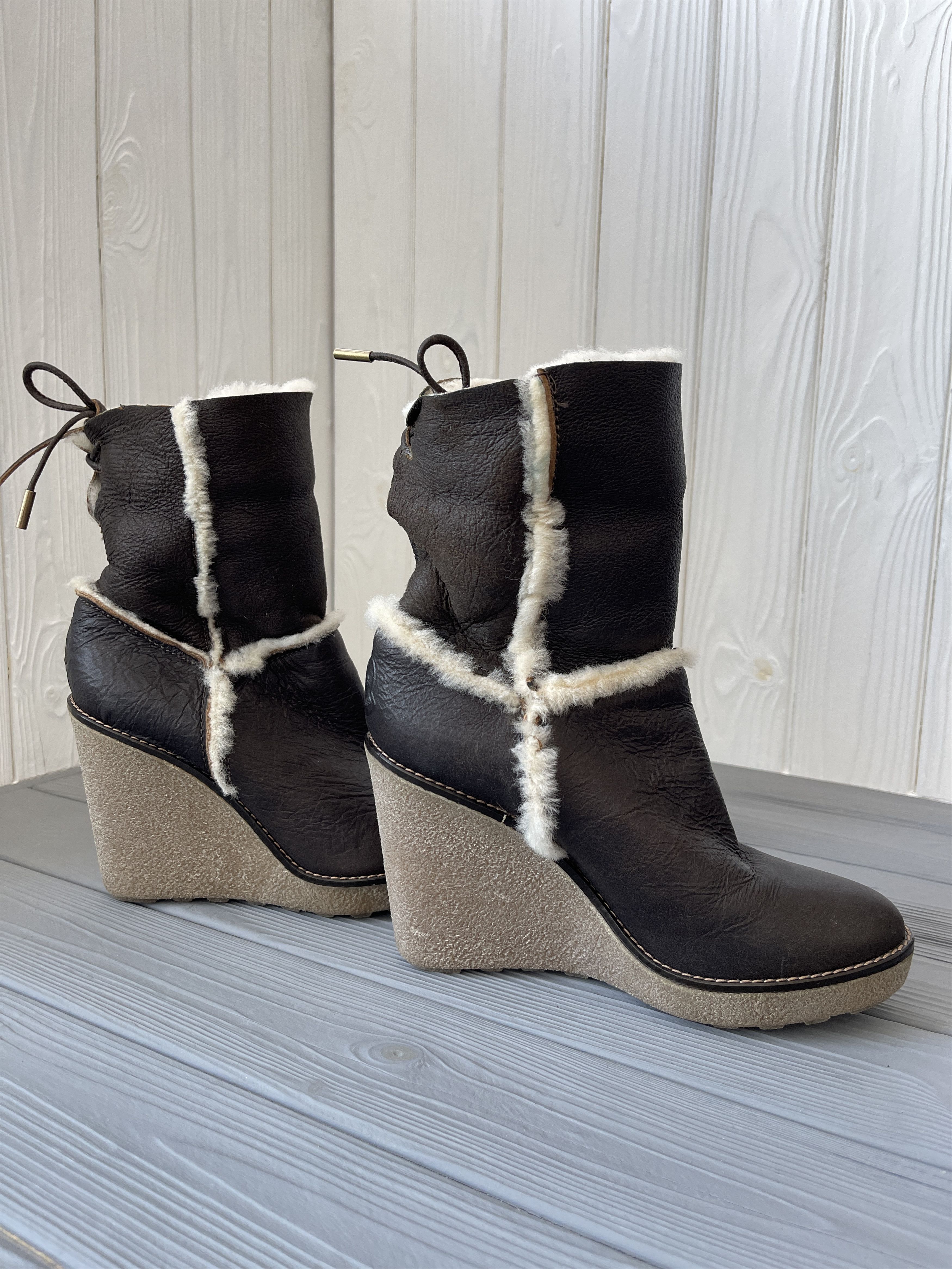 Moncler Moncler Leather Merino Fur Booties Size US 5.5 / IT 35.5 - 5 Thumbnail