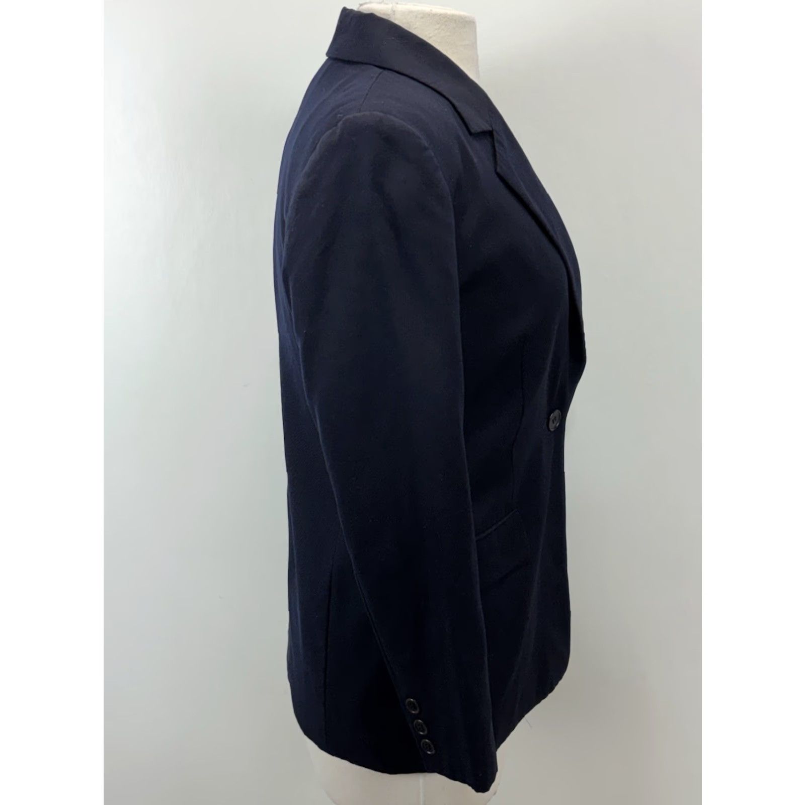 Talbots VINTAGE Talbots Blazer 100% Wool Sz 6P Petite Navy Blue Jacket Women Business Power Boss Classic Preppy Size M / US 6-8 / IT 42-44 - 4 Thumbnail