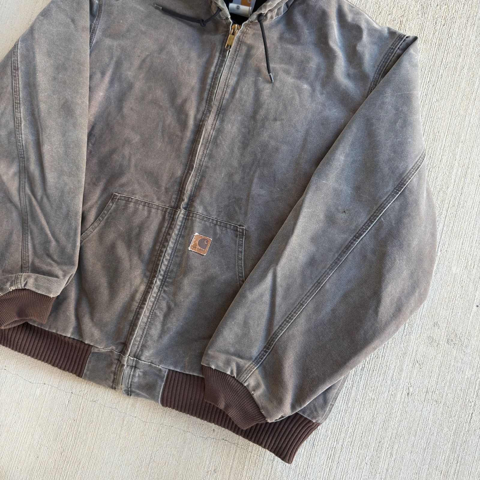 Carhartt × Vintage Carhartt J130 CHT brown hooded work wear jacket Size US XXL / EU 58 / 5 - 4 Thumbnail