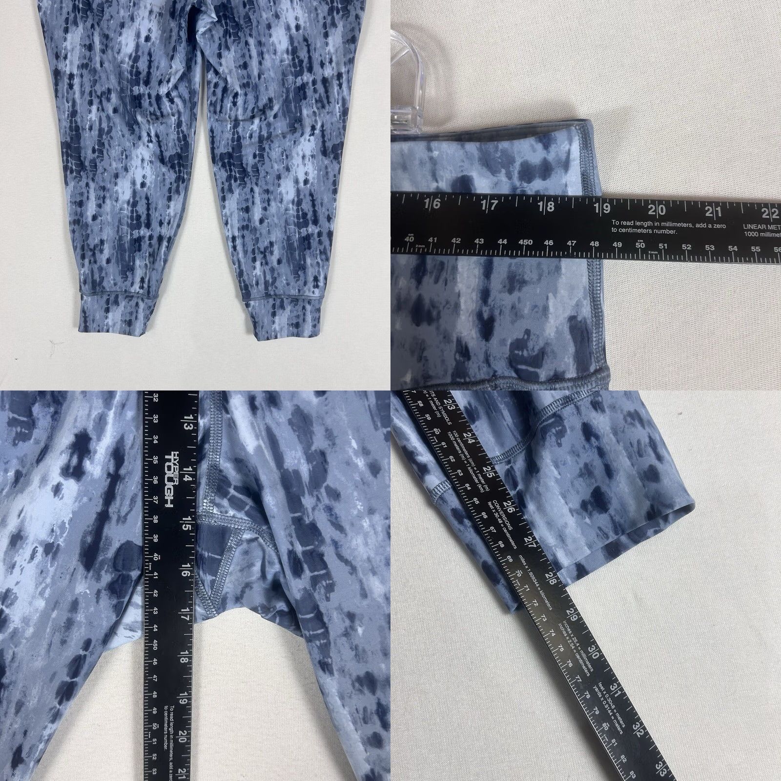 Old Navy Old Navy Leggings Womens 2XL Blue Abstract All Over Print Activewear Jogger Elastic Breathable Pockets Stretch Plus Size Clothing Womens Size 40" / US 18 - 8 Thumbnail