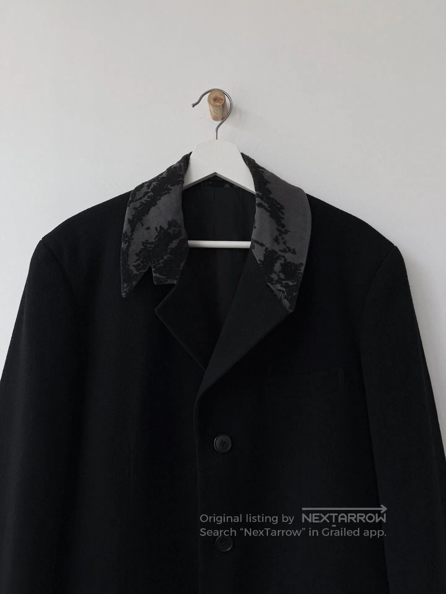 Yohji Yamamoto yohji yamamoto black wool blazer with unique collar. Size US L / EU 52-54 / 3 - 2 Thumbnail
