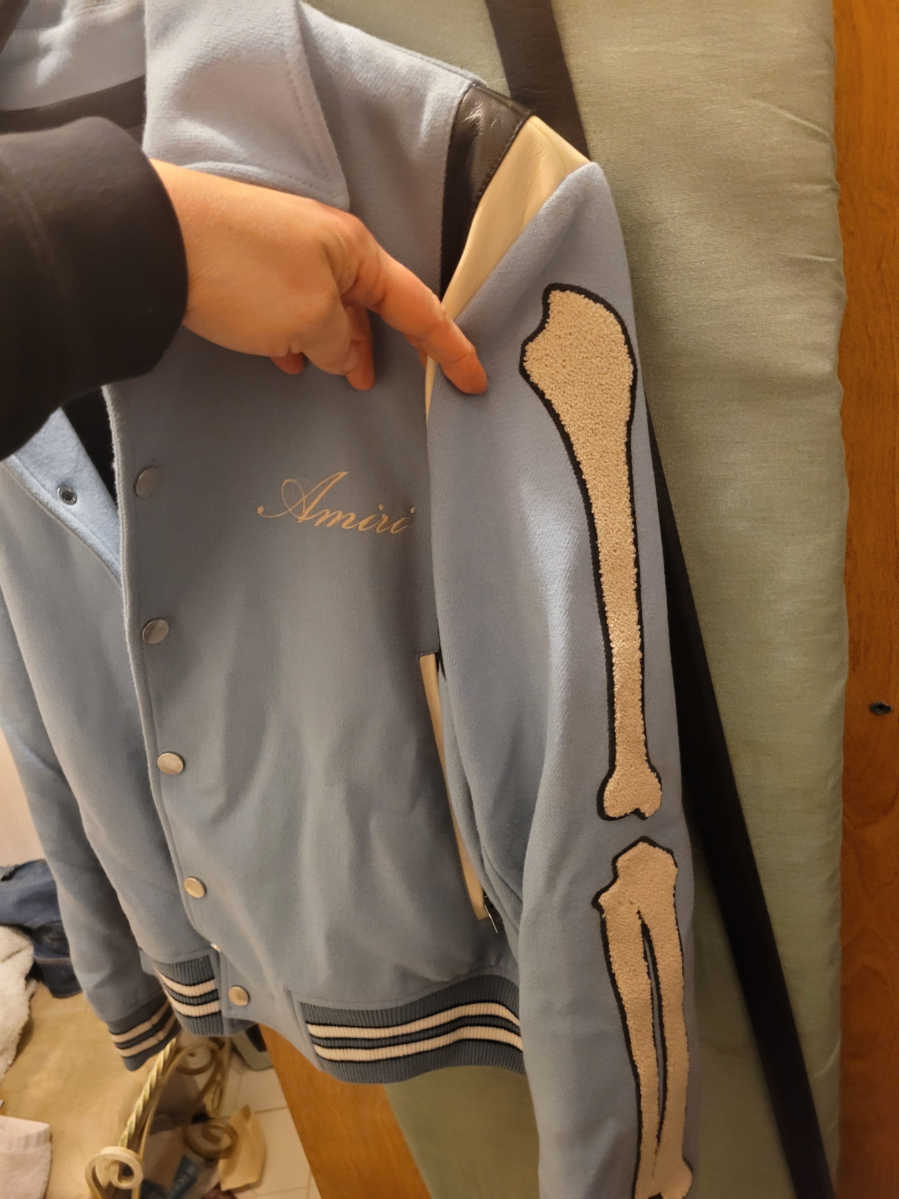 Amiri amiri bones varsity jacket Size US S / EU 44-46 / 1 - 1 Thumbnail