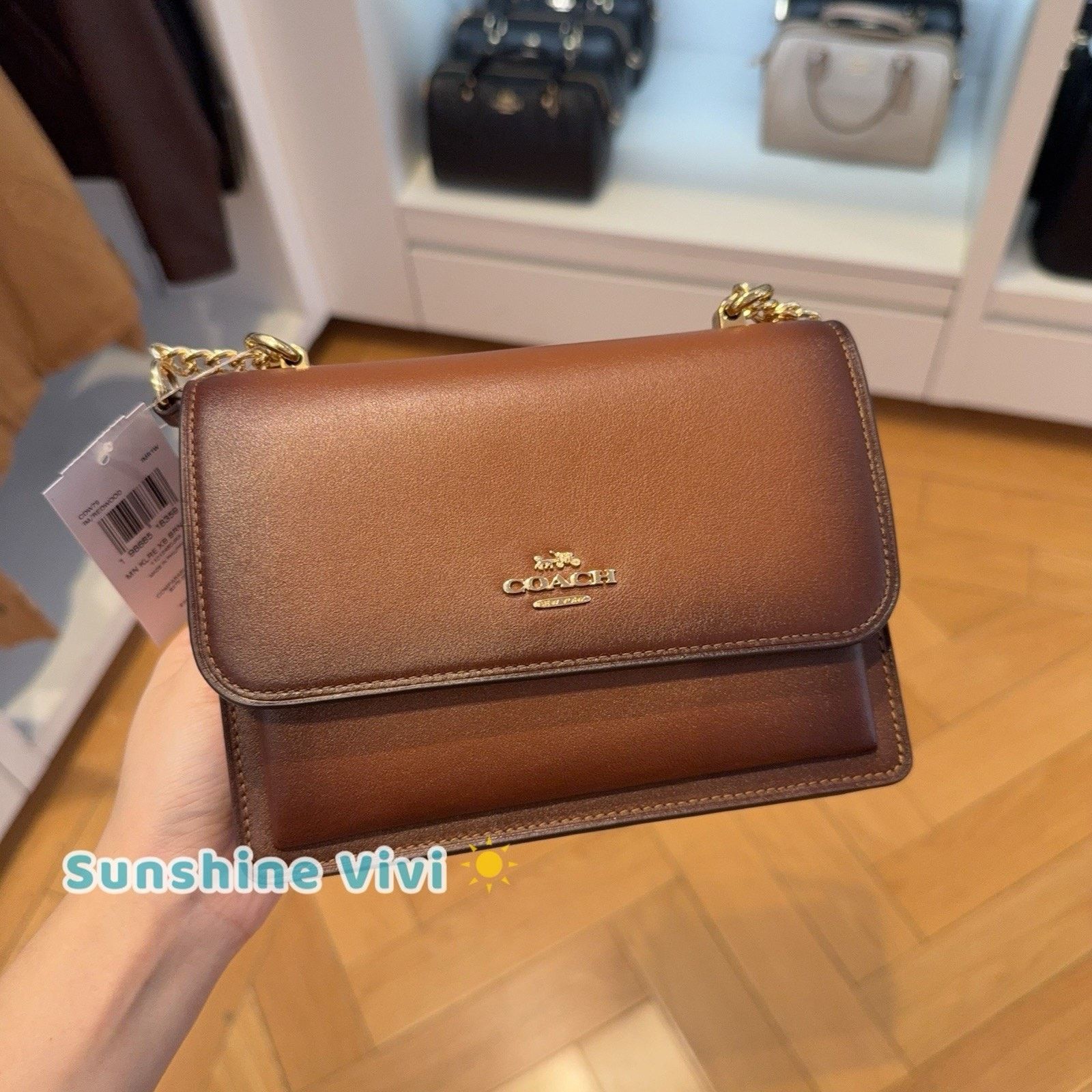 Coach NWT Coach Mini Klare Crossbody Bag Gold/Redwood CDW79 Size ONE SIZE - 1 Thumbnail