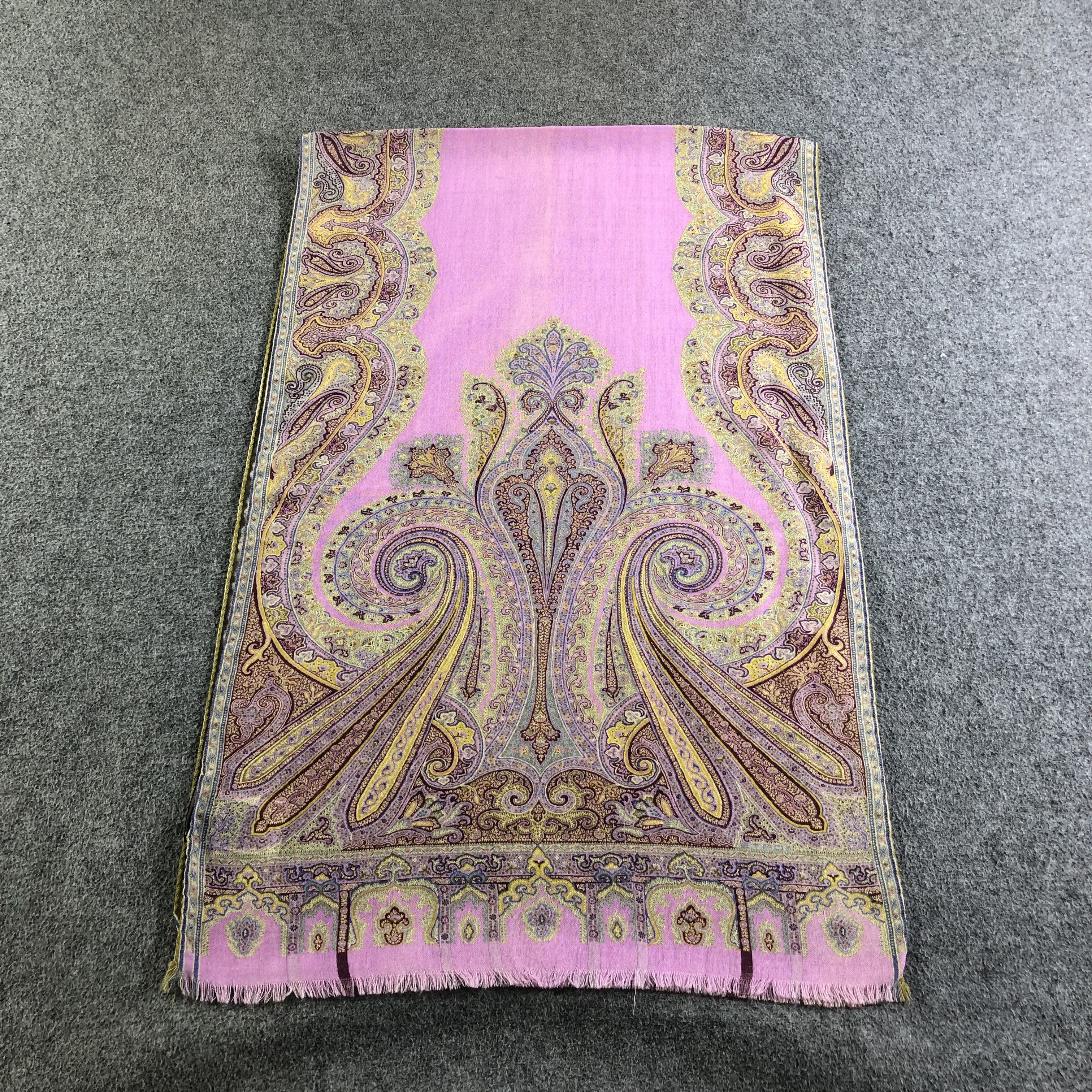Etro Etro Paisley Wool/Silk Scarf Muffler Stole V2050 Size ONE SIZE - 3 Thumbnail