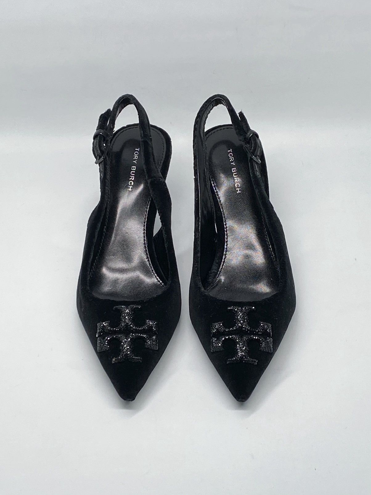 Tory Burch Eleanor Velvet Slingback Pointed Toe Pump size