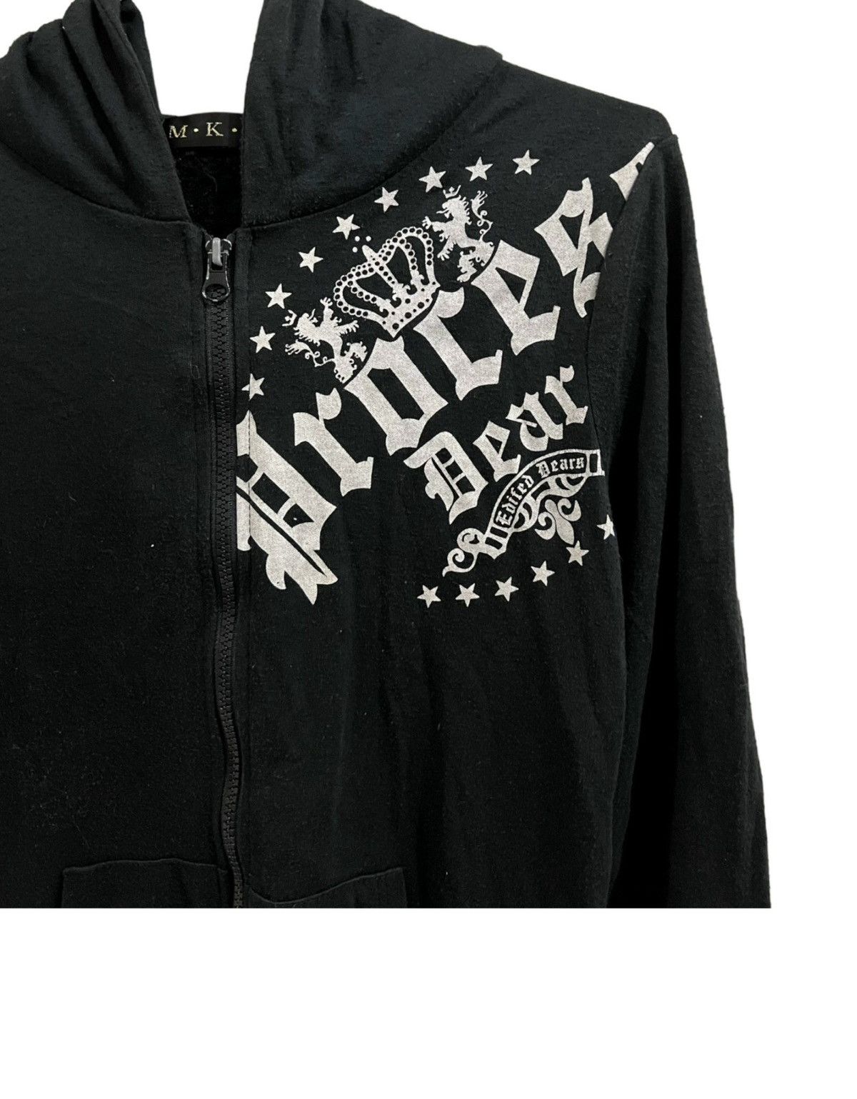Japanese Brand Skull mesh goth hoodie zip ♣️☠️ Size S / US 4 / IT 40 - 6 Thumbnail