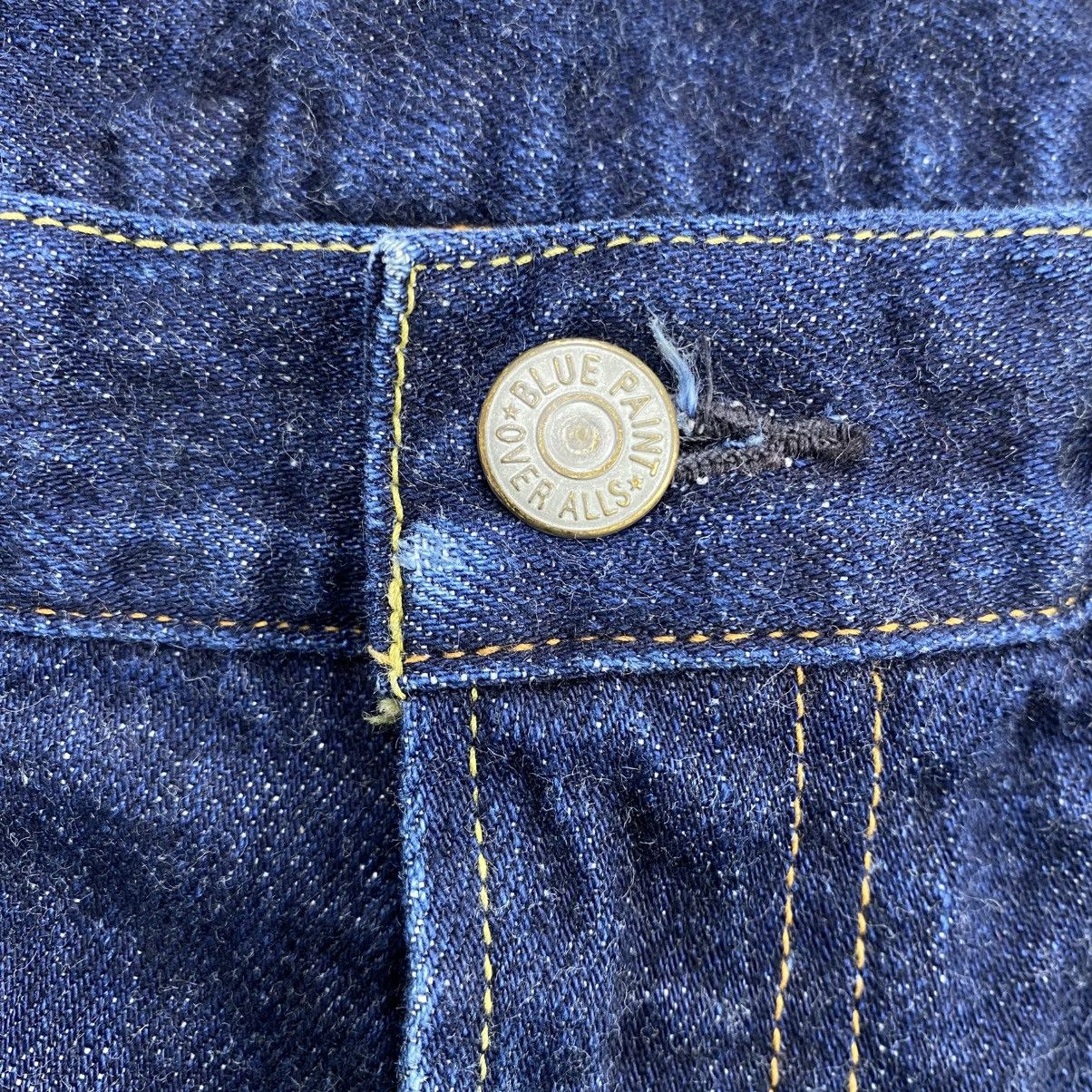 Japanese Brand Blue Paint Overalls Japan Selvedge Raw Denim Pants Size US 30 / EU 46 - 8 Thumbnail