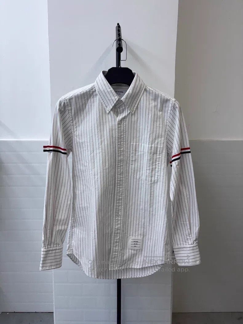 Thom Browne Thom Browne Long-Sleeve Shirt White Size US S / EU 44-46 / 1 - 1 Thumbnail