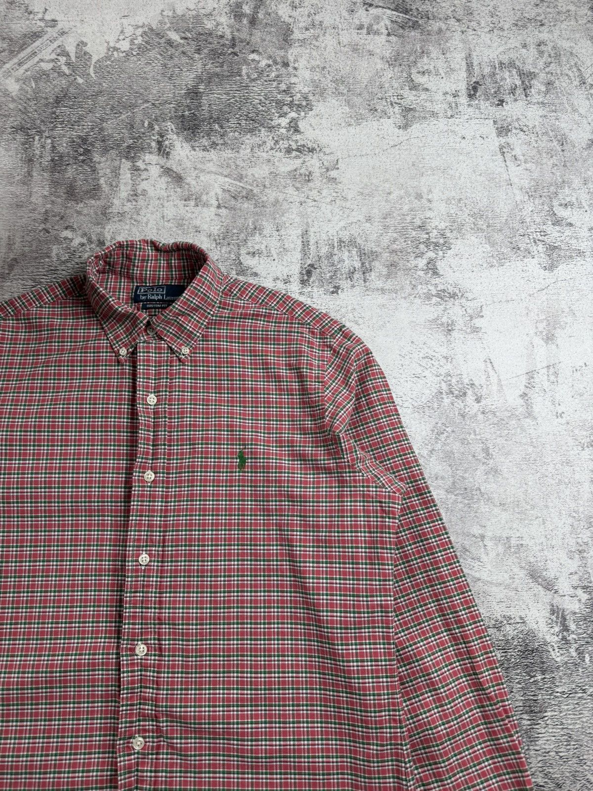Polo Ralph Lauren Polo Ralph Lauren Custom Fit Plaid Medium Button Stretch Oxford LongSleeve Shirt Size US M / EU 48-50 / 2 - 6 Thumbnail