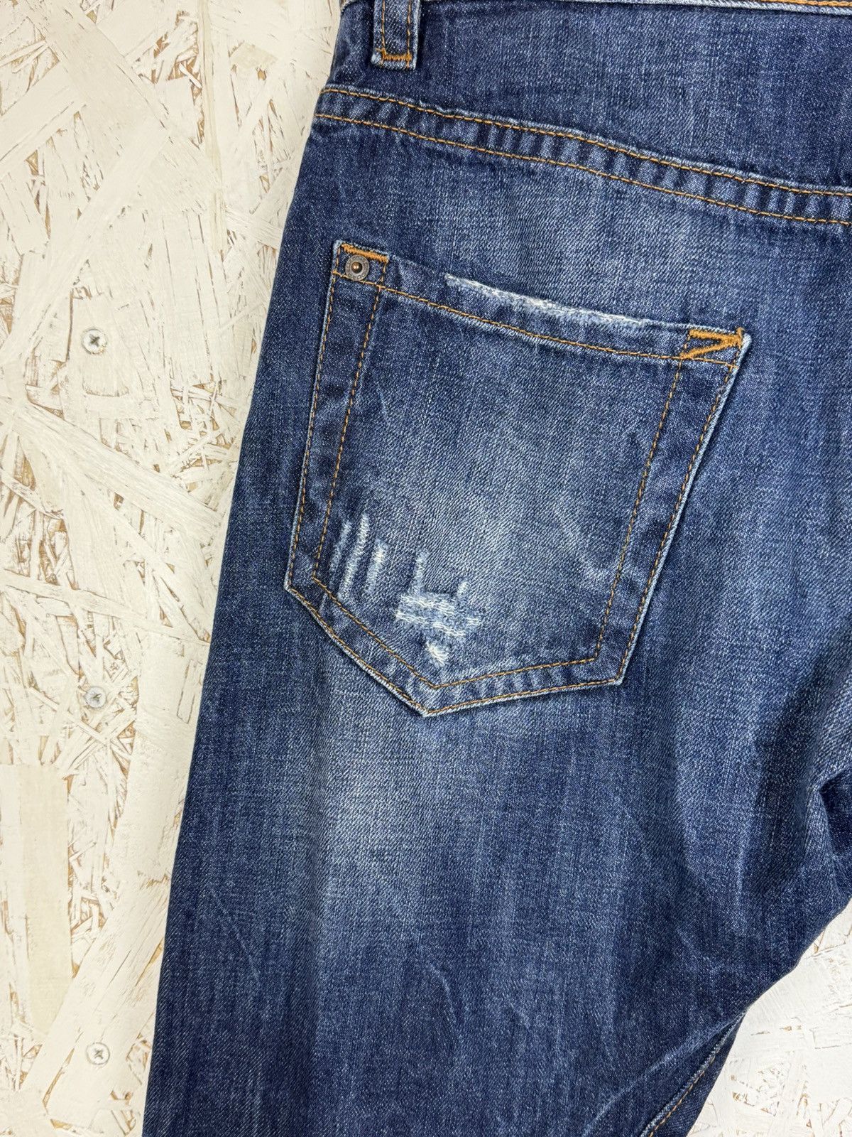 Dsquared2 Vintage Dsquared2 Indigo Distressed Blue Slim Fit Jeans 48 Size US 32 / EU 48 - 9 Thumbnail