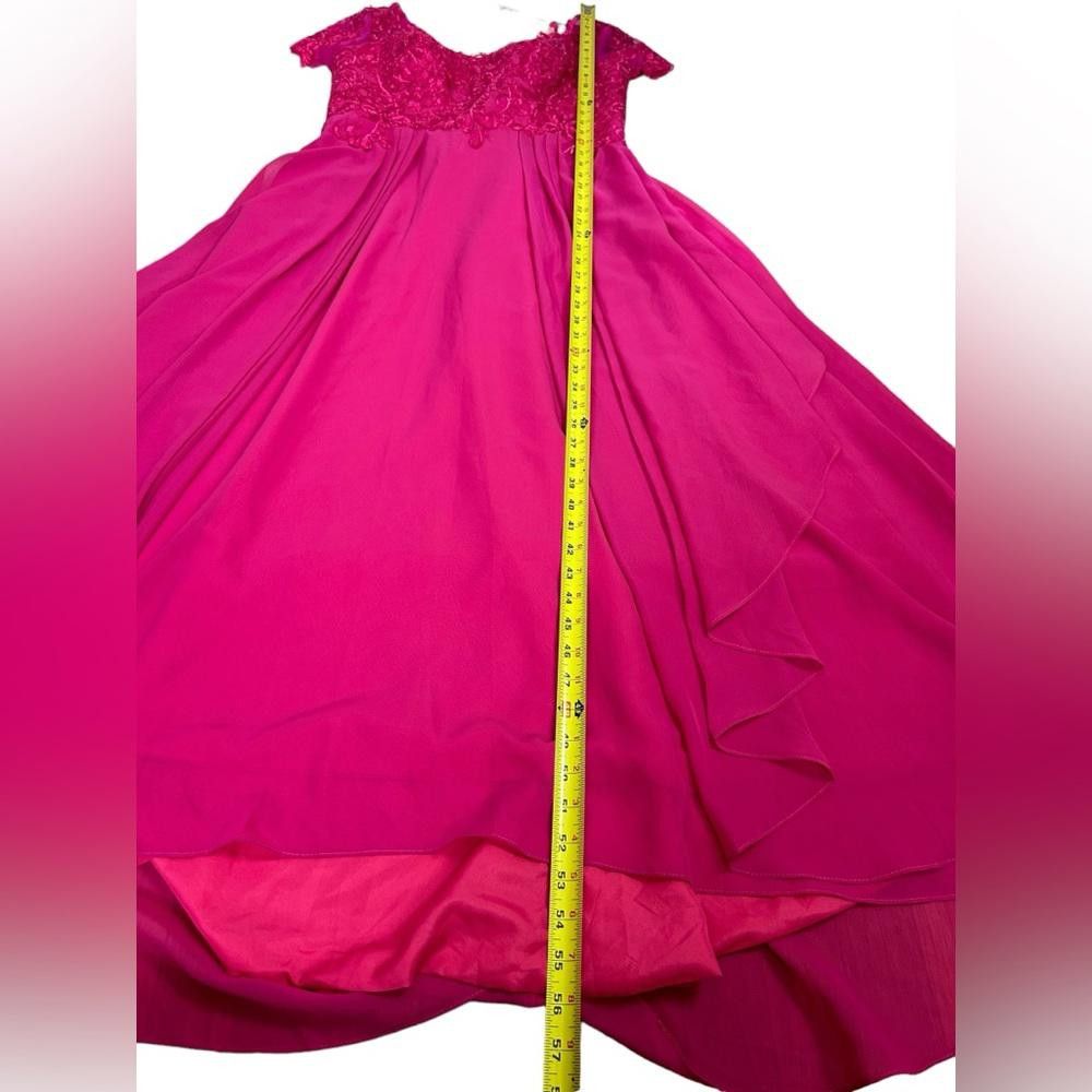 Designer Pink Lace Rhinestone Mother of The Bride Dress Medium Size M / US 6-8 / IT 42-44 - 5 Thumbnail