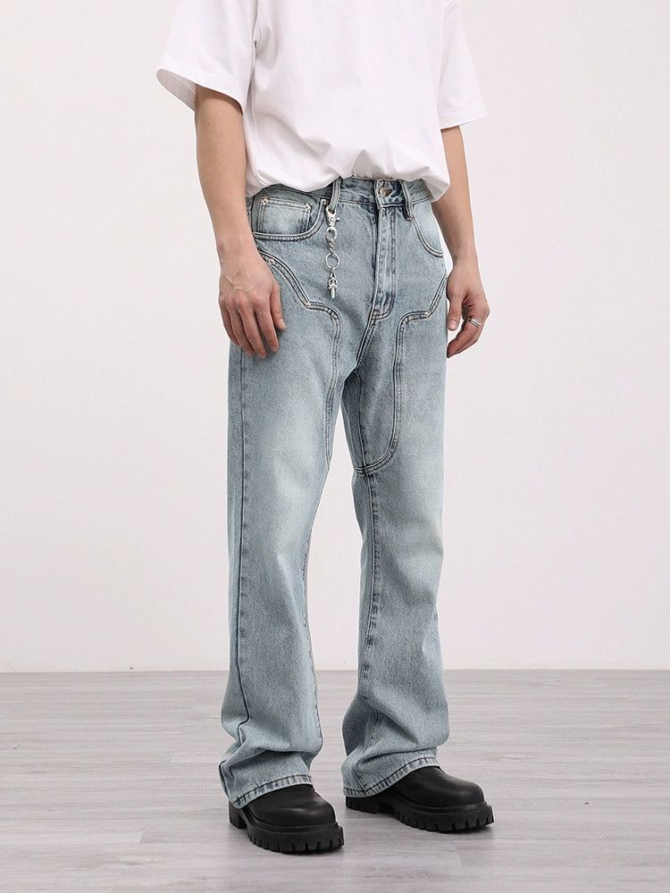 washed faded dance yuppie flared jeans