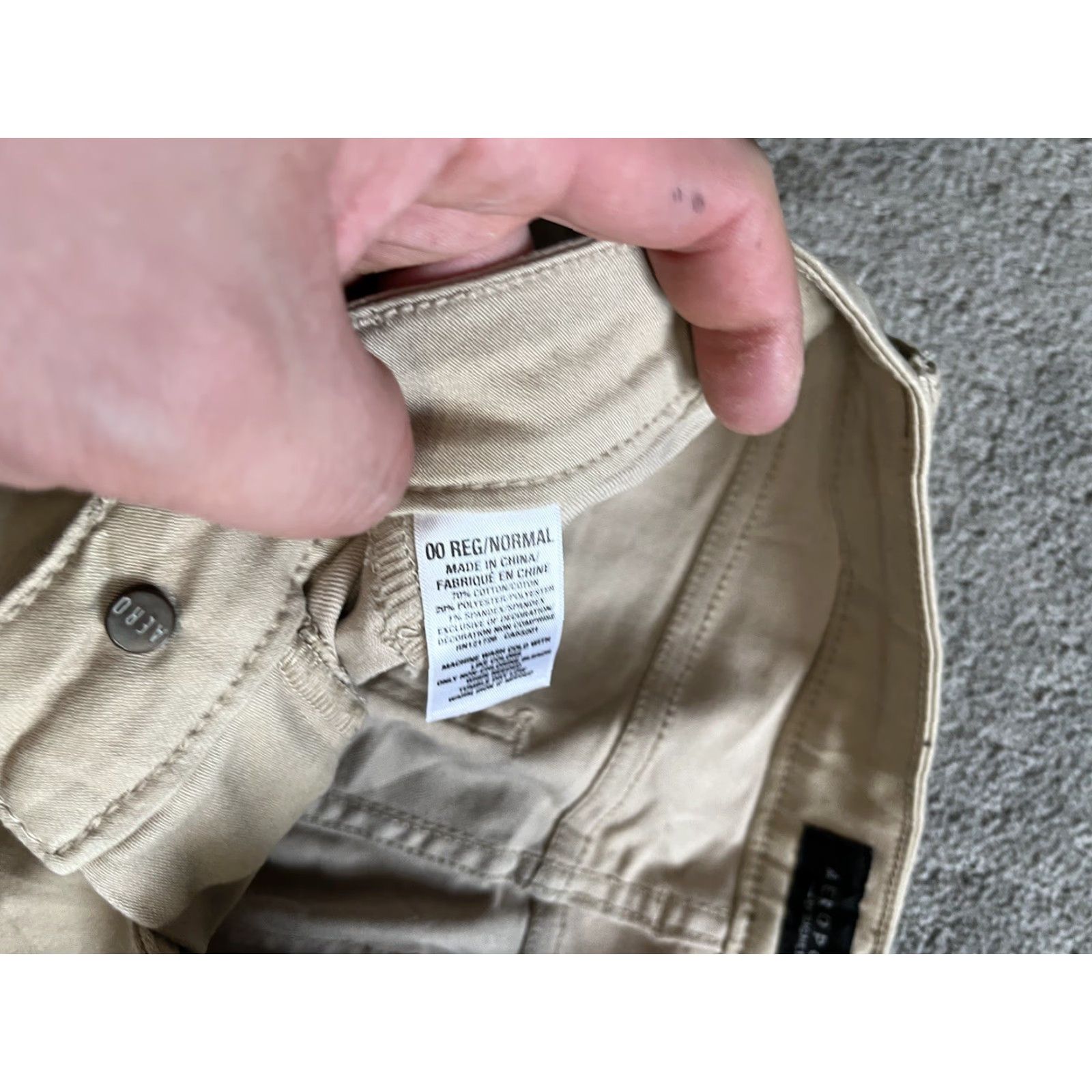 Aeropostale Aeropostale Jeans Jegging Denim Beige 00 Regular 5-Pocket Zip Button Logo Mid Rise Women's Jeans Jegging Size 24" / US 00 / IT 34 - 6 Thumbnail