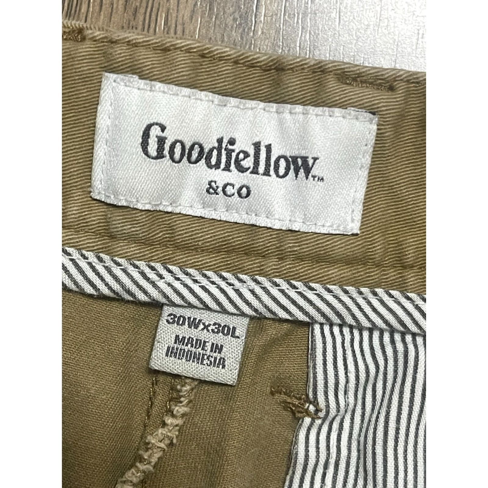 Vintage Goodfellow & Co. Pants, Men's Size 30x30, Khaki Beige Hennepin Chino Slim Flat Front Size US 30 / EU 46 - 6 Thumbnail