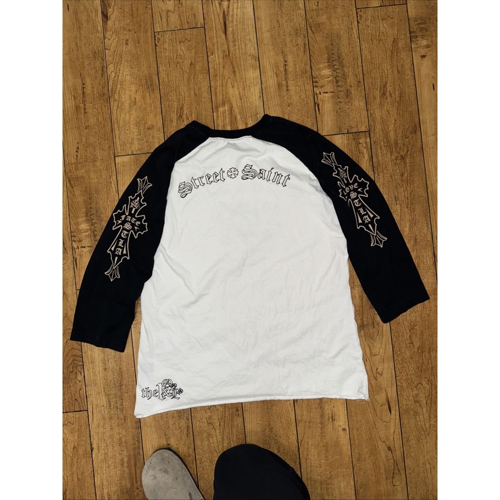 Hypebeast × Vintage Street Saint 3/4 Sleeve T-Shirt White XL 21x28 Size US XL / EU 56 / 4 - 6 Thumbnail