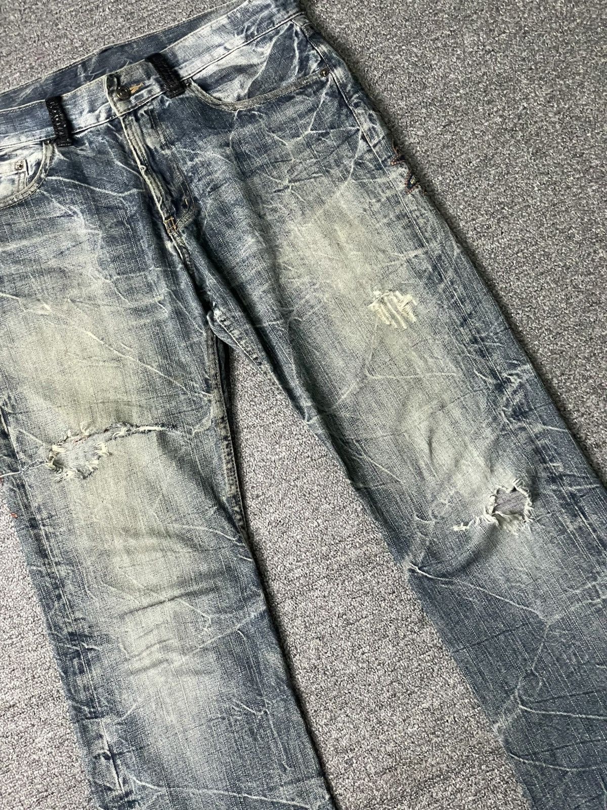Japanese Brand × Vintage Japanese Brand Eternal Embroidered Grunge Jeans (101) Size US 33 - 3 Thumbnail