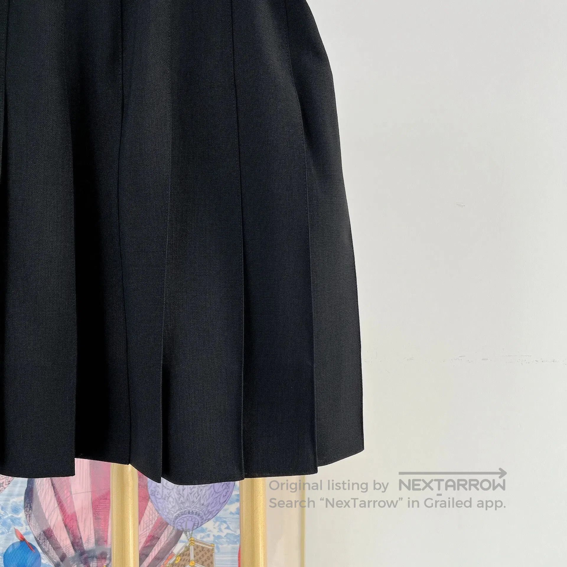 Thom Browne Thom Browne Black Pleated A-line Skirt. Size 35" - 5 Thumbnail