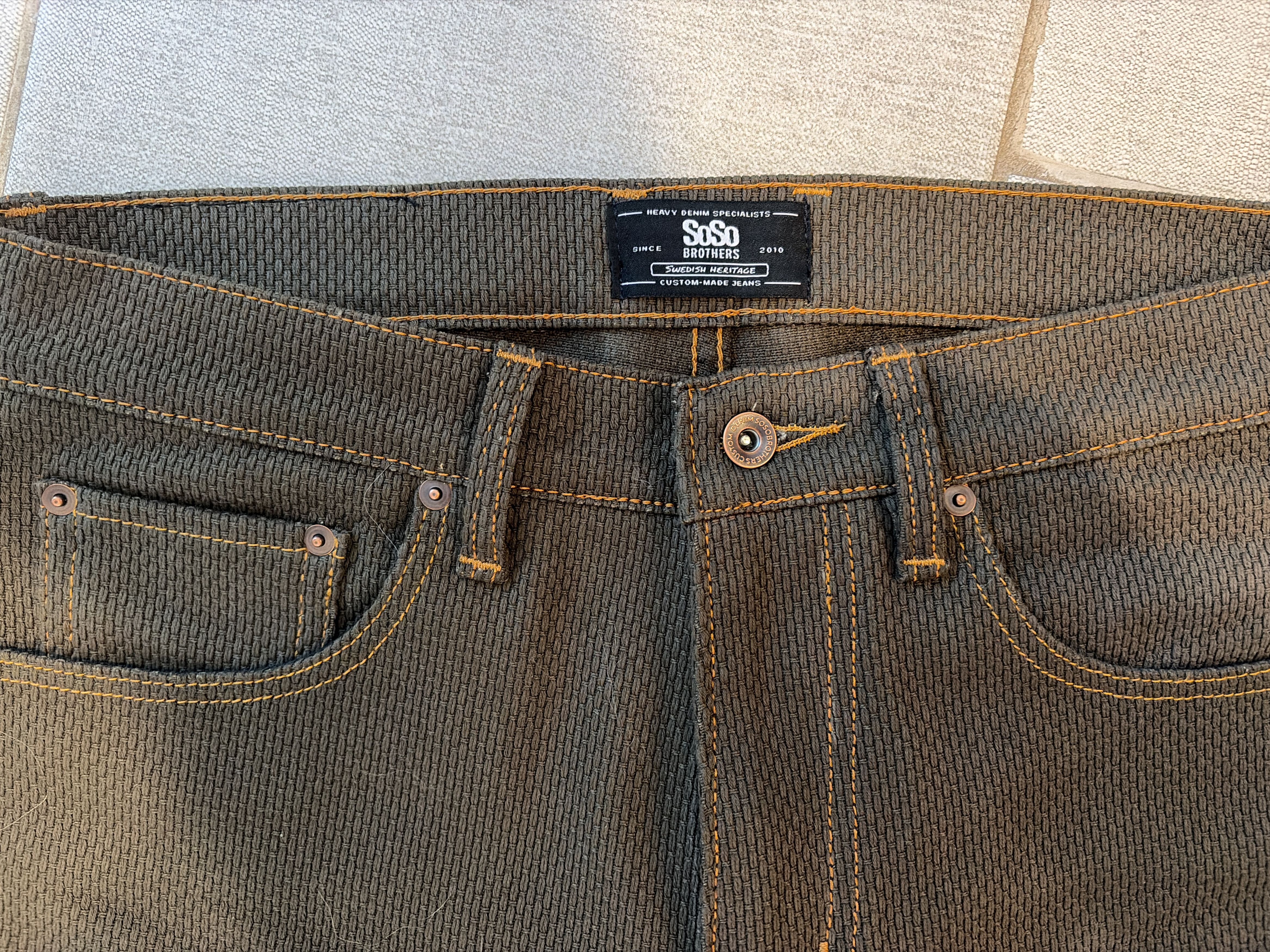 Other Custom ARMY SASHIKO JEANS – 12OZ $269 Size US 33 - 4 Thumbnail