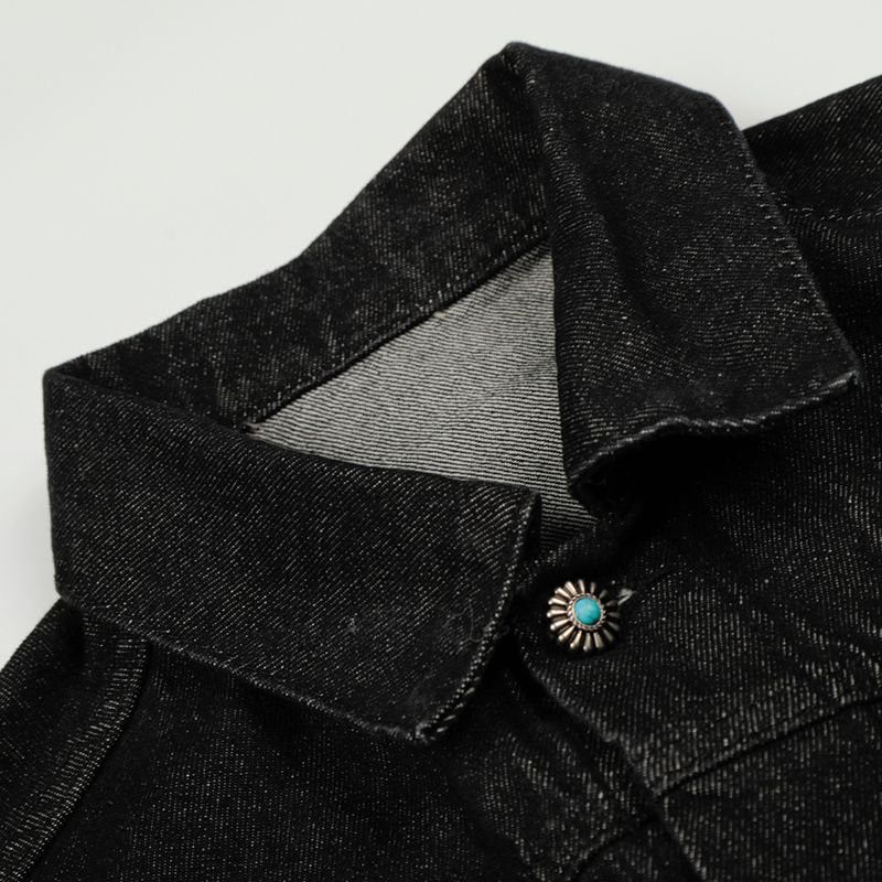 Japanese Brand Airplane Buckle Denim Jacket Turquoise Button Size US M / EU 48-50 / 2 - 4 Thumbnail