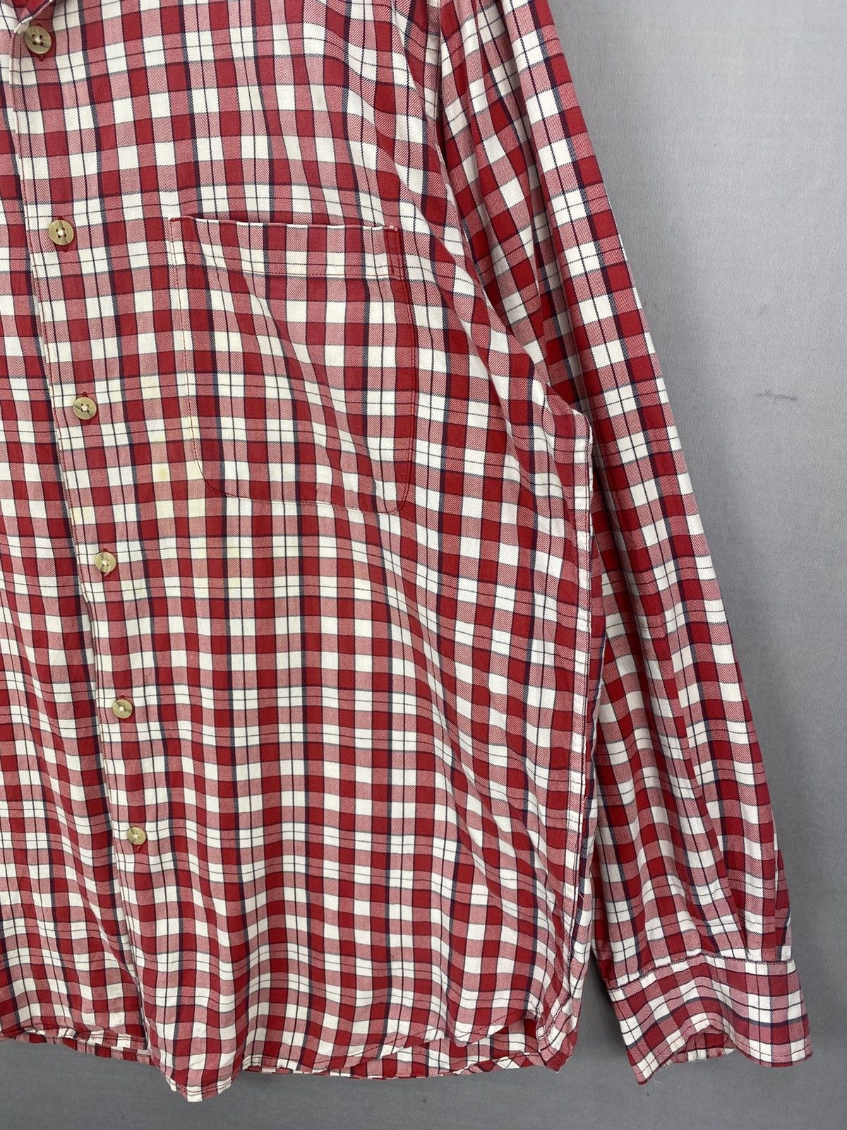 Eddie Bauer Eddie Bauer Gingham Pattern Check Flannel Shirts Button Up Size US XL / EU 56 / 4 - 3 Thumbnail