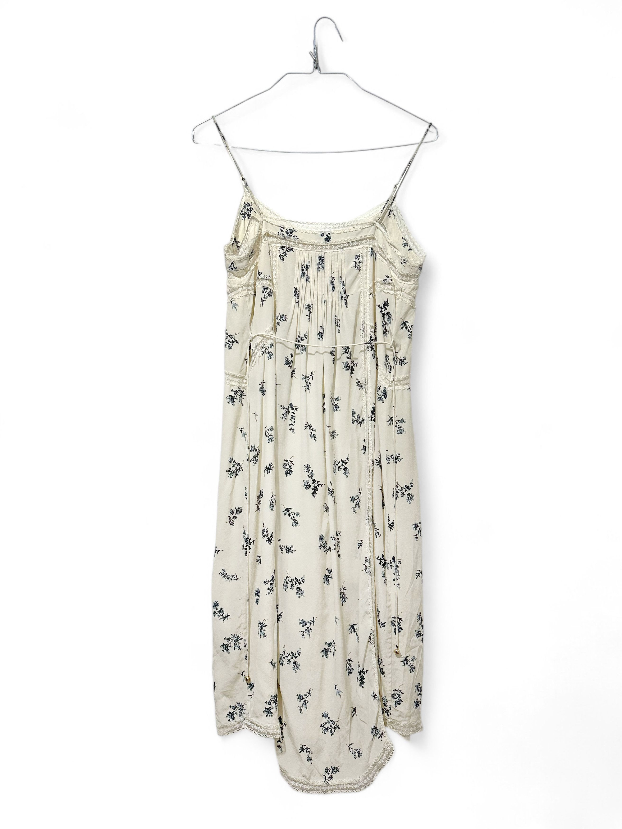 Zimmermann Zimmermann Silk Flower Print Lace Detail Cami Long Dress (M) Size XS / US 0-2 / IT 36-38 - 2 Thumbnail
