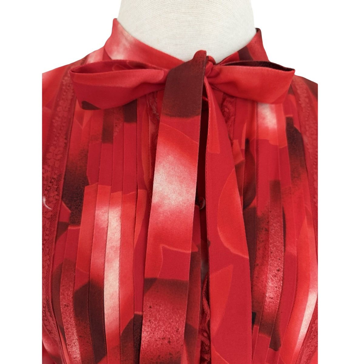 Valentino Valentino Red Silk Floral Dress - Pre-Fall 2015 Size L / US 10 / IT 46 - 4 Thumbnail