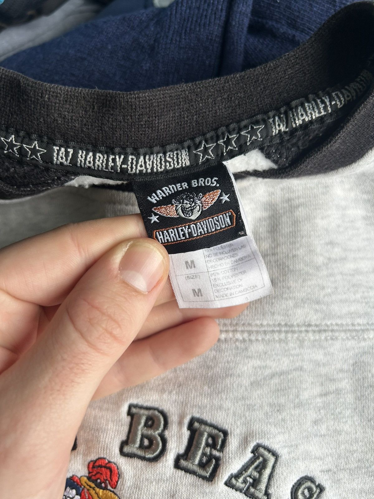 Harley Davidson Vintage Harley Davidson 00s Warner Bros Men’s Sweater Sz M Size US M / EU 48-50 / 2 - 5 Thumbnail