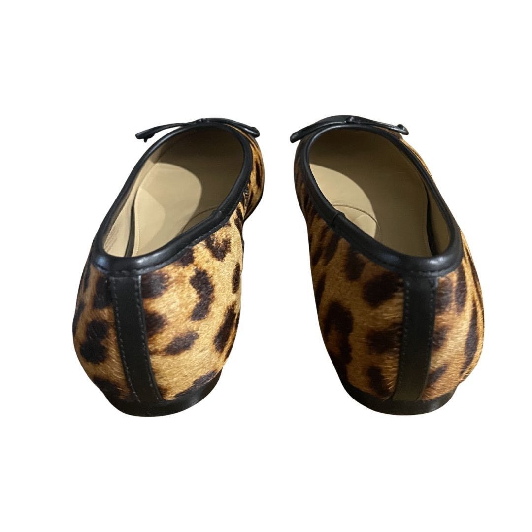 Talbots Blair Leopard Cap Toe Ballet Flats Shoes 100% Calf Hair NWB Size US 8.5 / IT 38.5 - 3 Thumbnail
