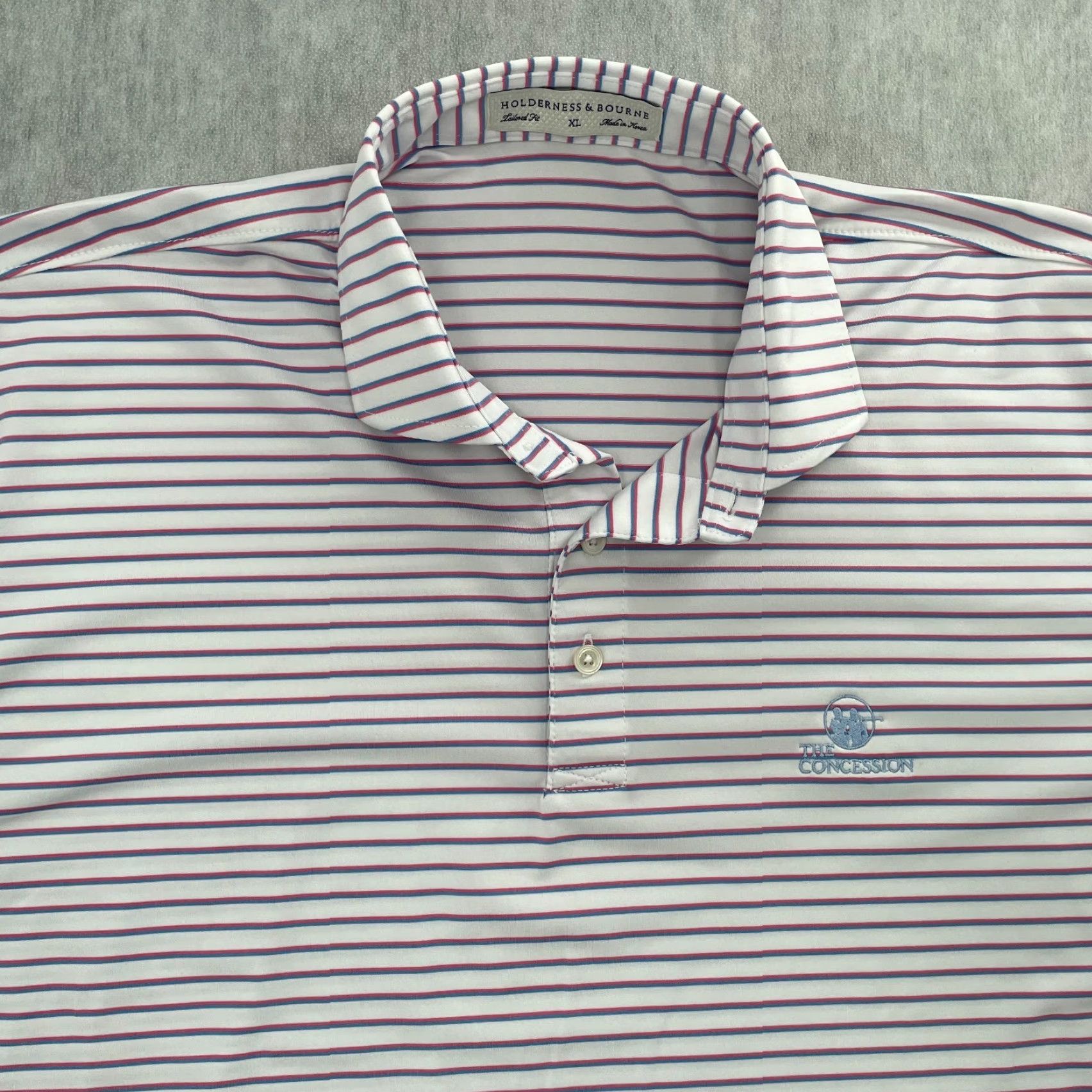 Vintage Holderness & Bourne Shirt Adult XL White The Sutton Polo The Concession Golf Men Size US XL / EU 56 / 4 - 3 Thumbnail