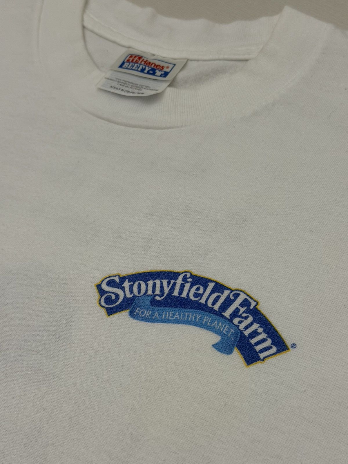 Vintage Vintage 90s Stonyfield Farm For A Healthy Planet Yogurt Tee Size US M / EU 48-50 / 2 - 6 Thumbnail