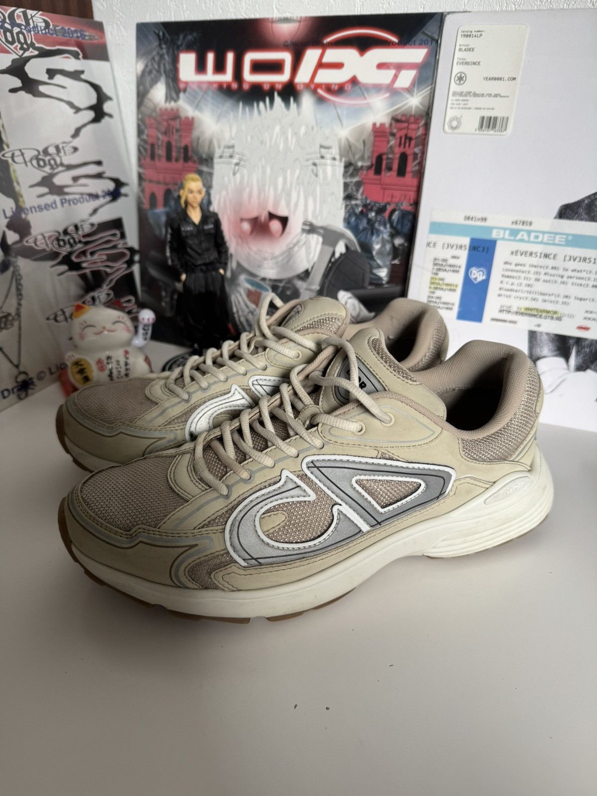 Dior Dior B30 Reflective CD Logo Beige Sneakers luxury designer Size US 10 / EU 43 - 3 Thumbnail