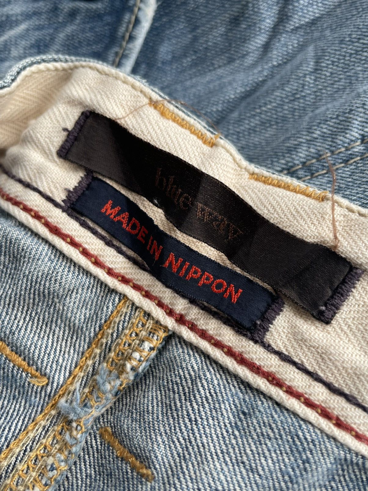 Japanese Brand × Vintage Vintage Blue Way Faded Denim Size US 33 - 12 Thumbnail