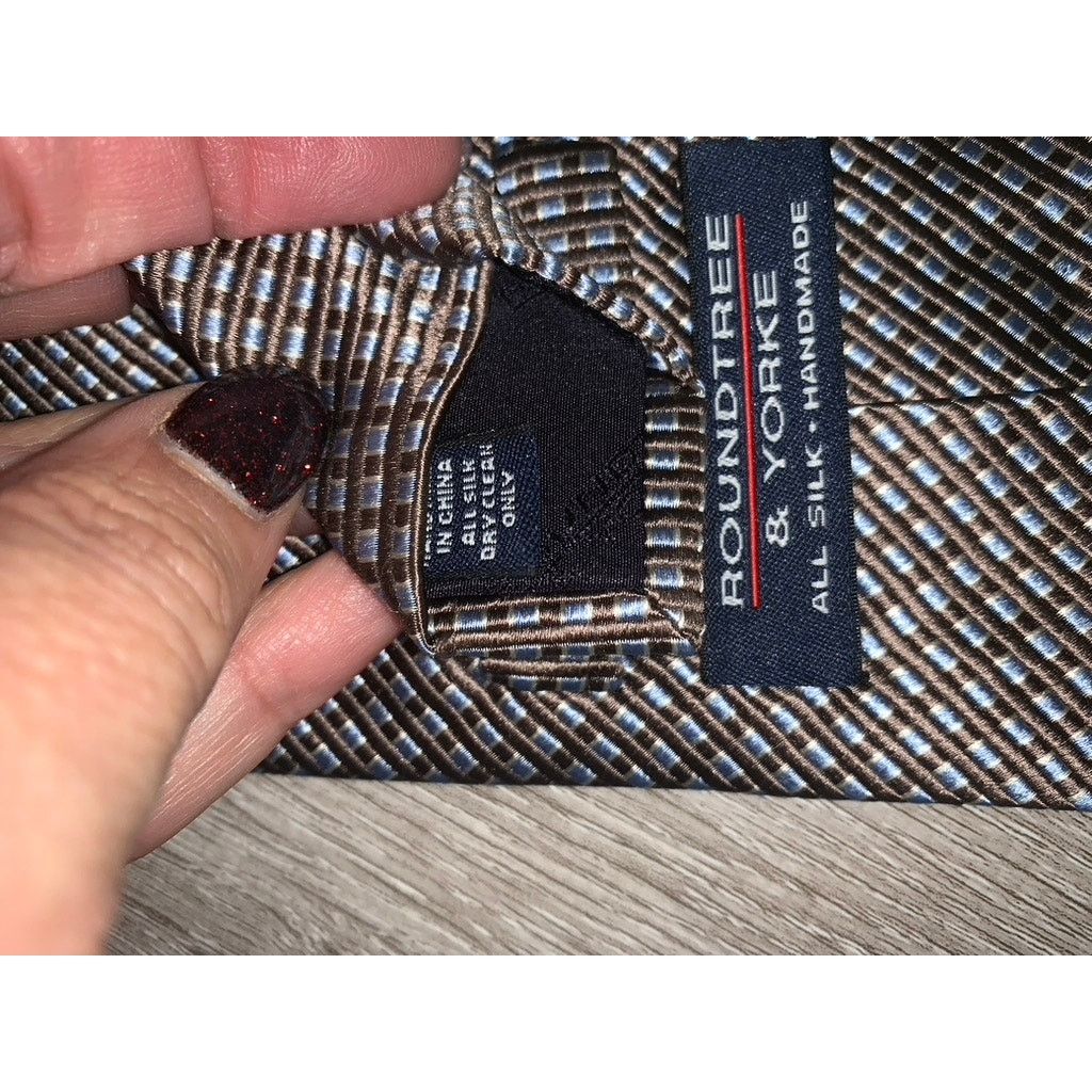 Roundtree & Yorke Roundtree and York Men's Silk Geometric Ties Set of 2 Size ONE SIZE - 4 Thumbnail