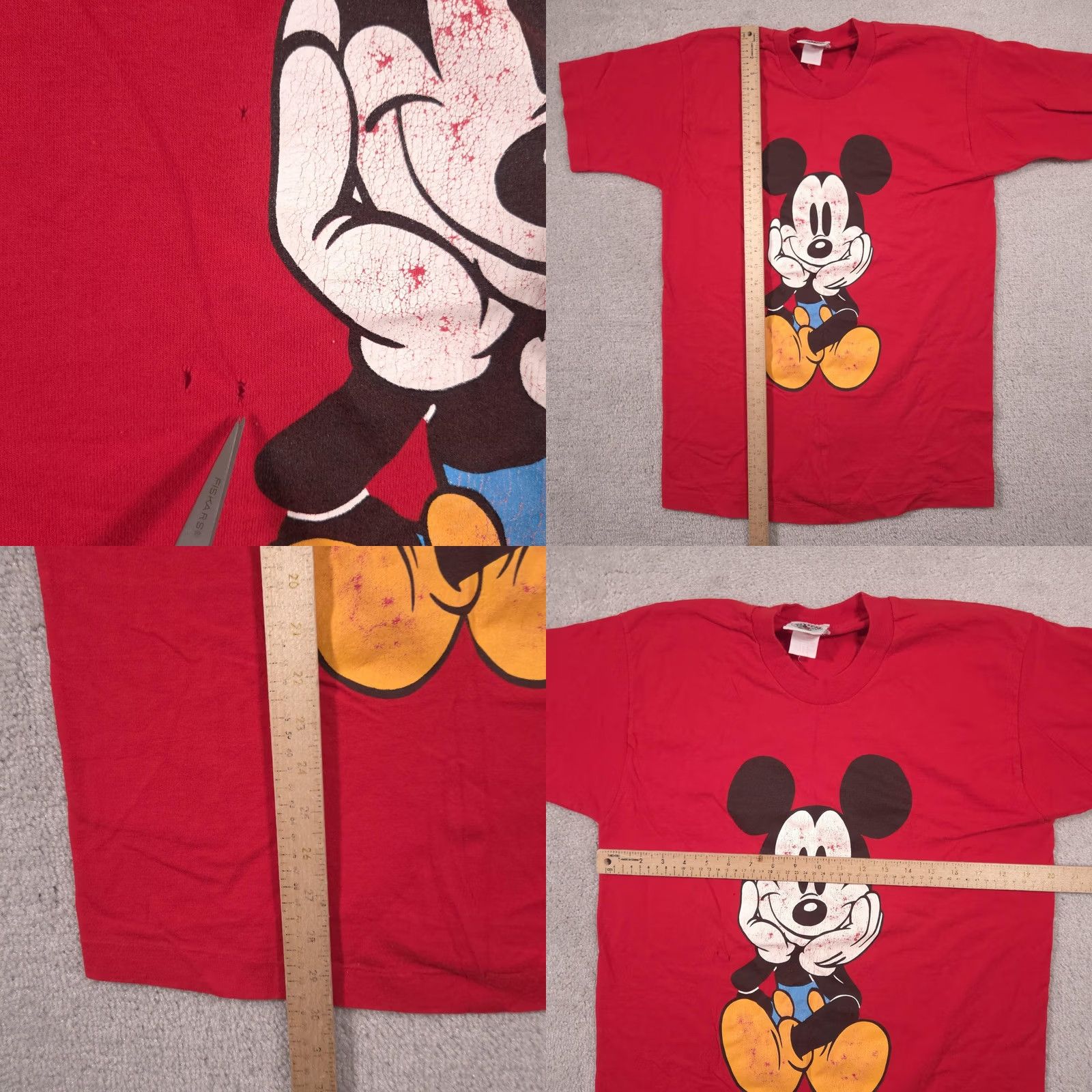 Mickey & Co. VINTAGE Mickey & Co Shirt Mens Large Red Mickey Mouse Tee Double Sided 90s Size US L / EU 52-54 / 3 - 8 Thumbnail