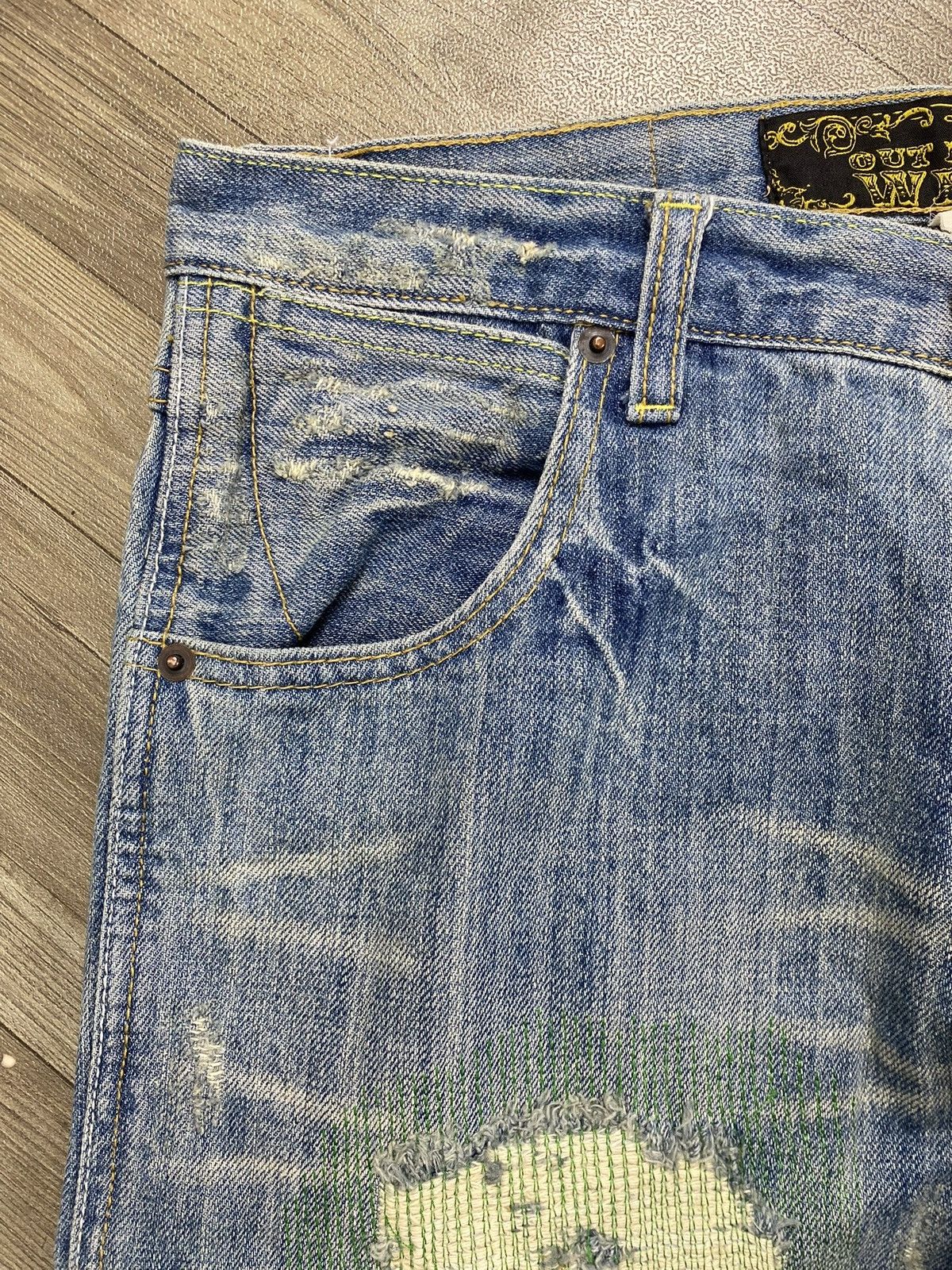 If Six Was Nine 2000s OutBall West Sasikho Distressed Jeans Balenciaga Style Size US 30 / EU 46 - 7 Thumbnail