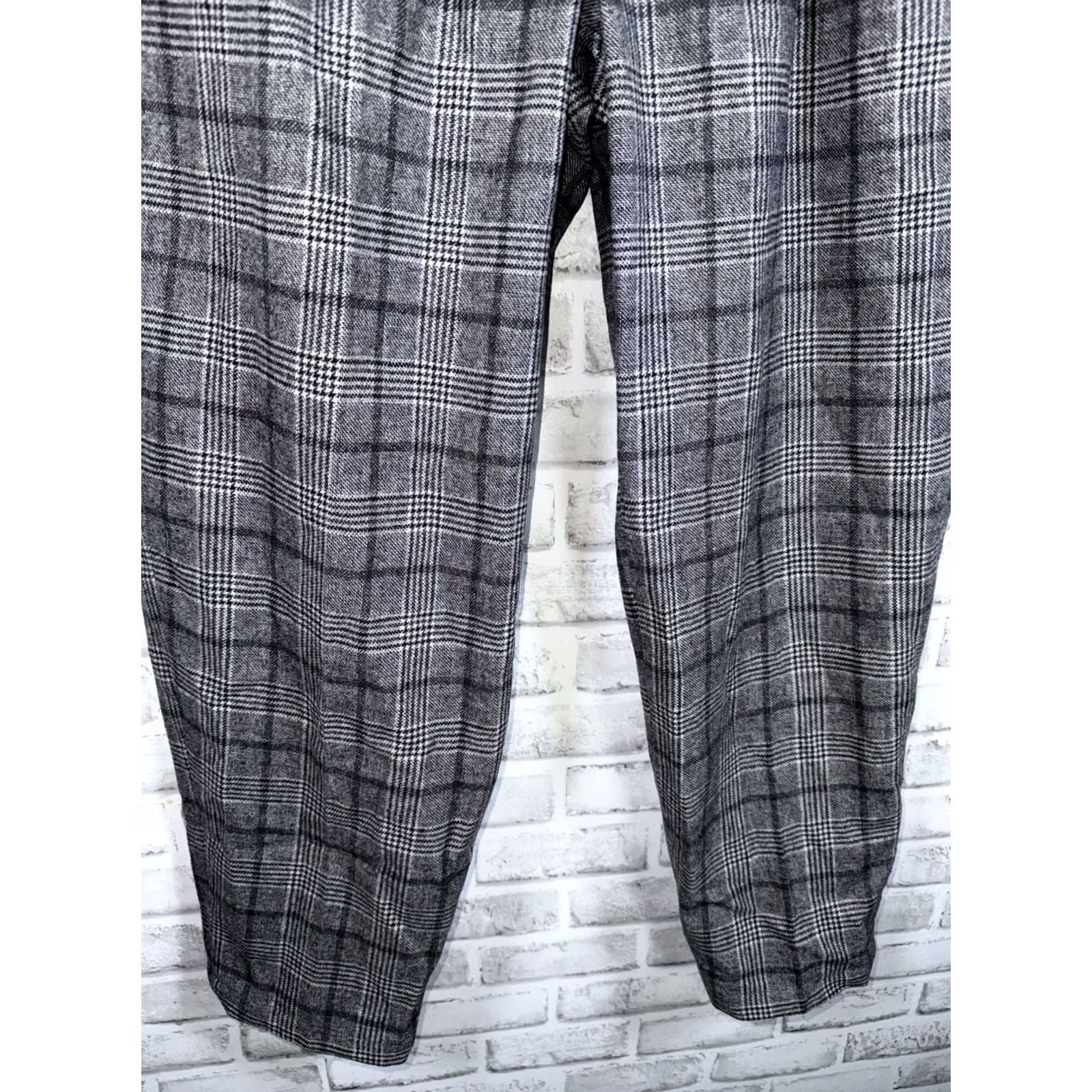 Vintage Labour Union Pants Men 34 Gray Wool Trousers Plaid Pleated Button Fly 34X29 NEW Size US 34 / EU 50 - 4 Thumbnail