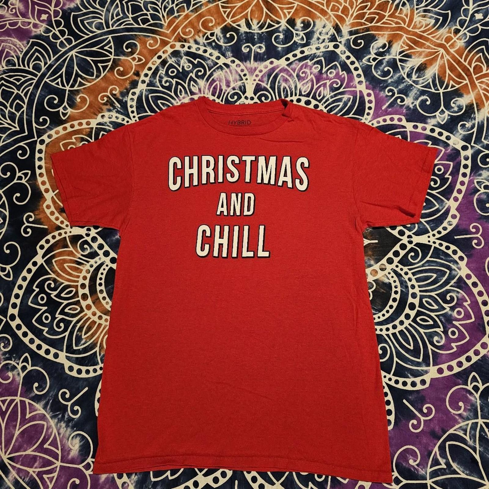 Designer Hybrid Apparel White and Red T-shirt Christmas and Chill Size US M / EU 48-50 / 2 - 1 Thumbnail