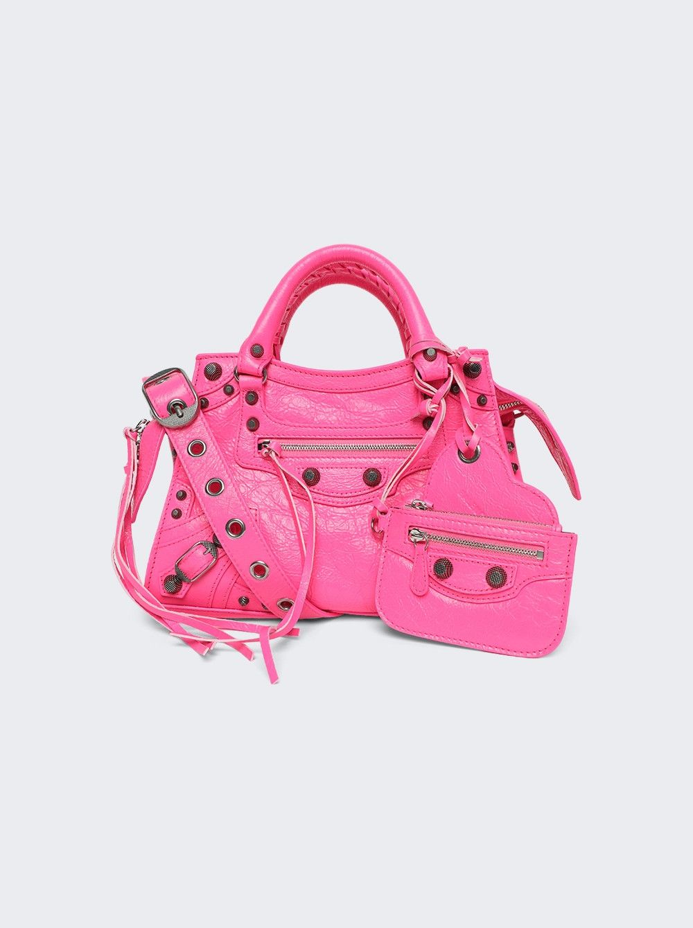 Balenciaga NEO CAGOLE XS HAND BAG FLUORESCENT PINK Size ONE SIZE - 1 Thumbnail
