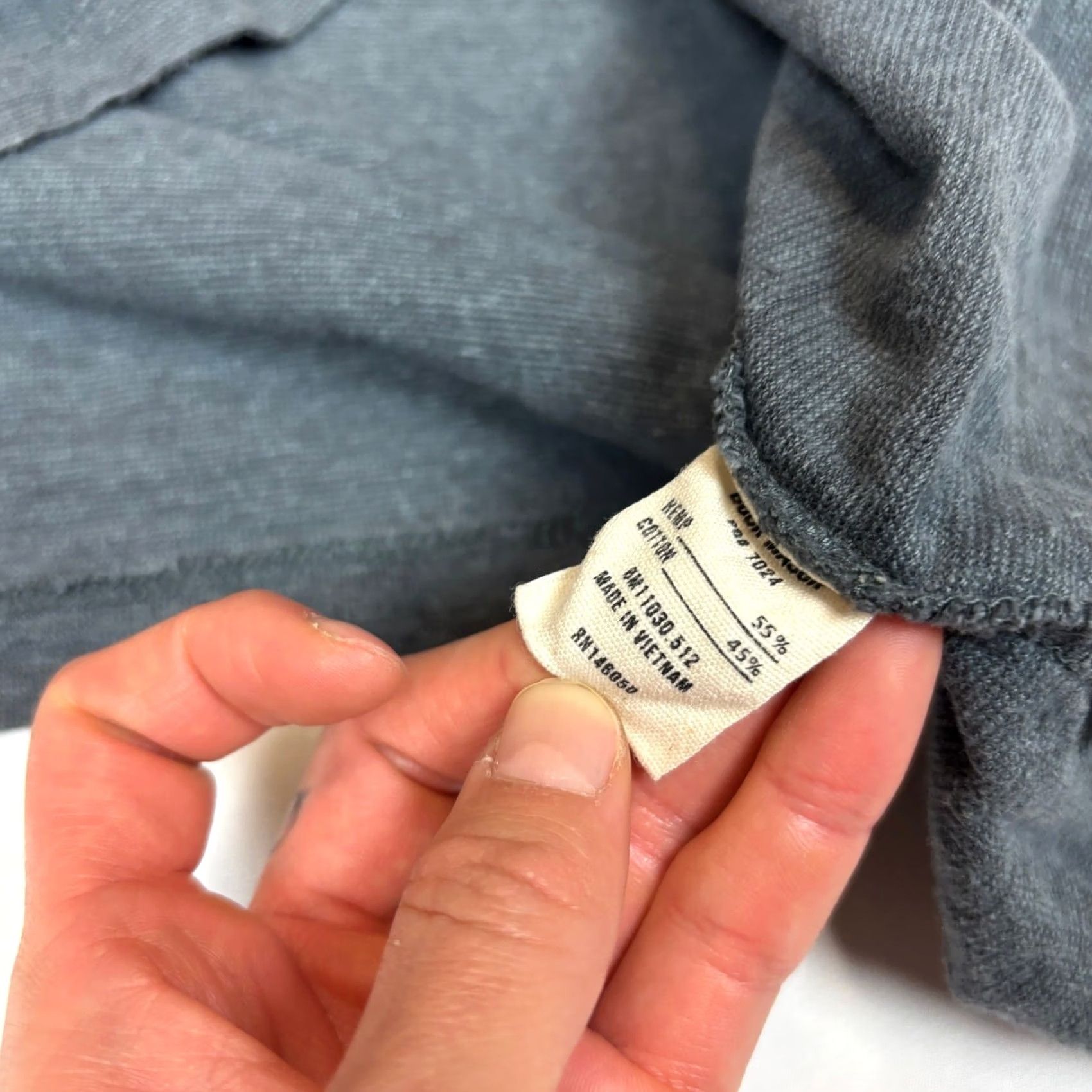 Buck Mason BUCK MASON Shirt Men's L Gray Classic Straight Hem Hemp Cotton Quiet Luxury Size US L / EU 52-54 / 3 - 7 Thumbnail