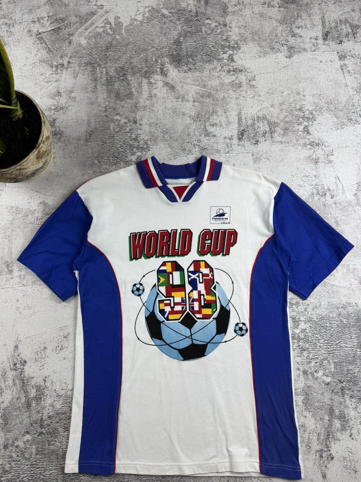 Vintage FRANCE 1998 1994 World Cup National Soccer Football 90s Jersey White T Shirt Tee Size US S / EU 44-46 / 1 - 4 Thumbnail