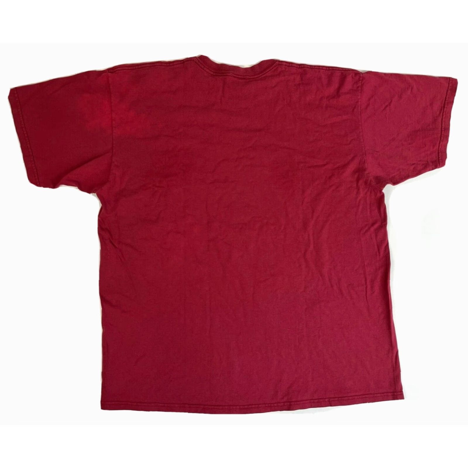 Nike Nike Men's Vintage 90s T-Shirt XL Red Cotton Embroidered Logo Crew Neck Short Sleeve Made in USA 100% Cotton 90s Theme Vintage Size US XL / EU 56 / 4 - 2 Thumbnail
