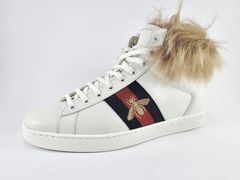 Gucci GG Supreme Tessuto Beige High Top Men sneakers $840 Sz 14 G (15 US)  MINT