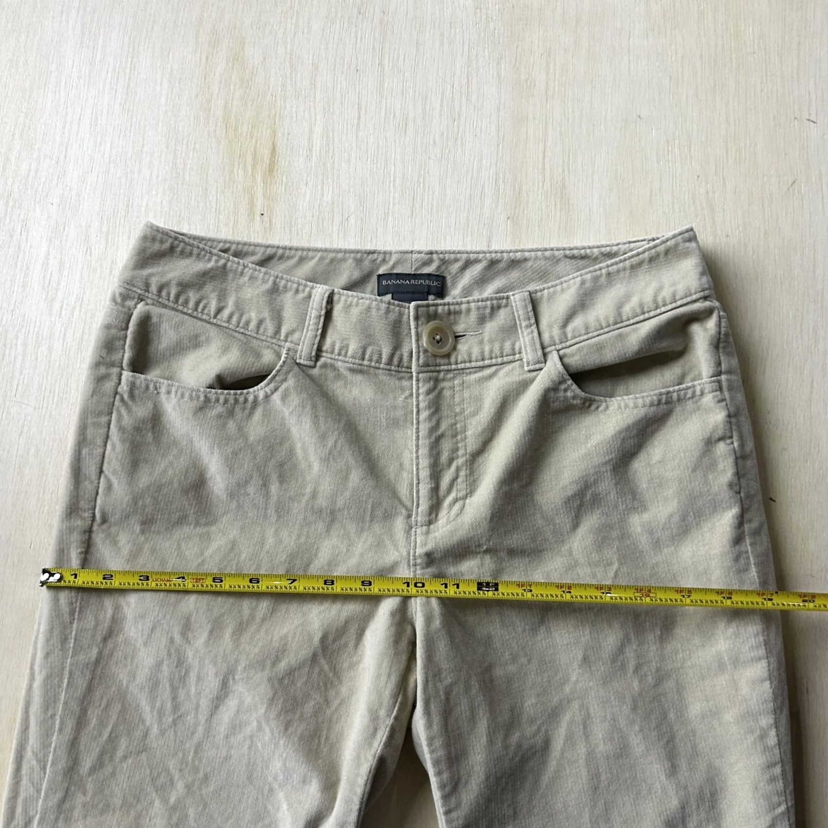 Banana Republic Banana Republic Pants Womens 10 Beige Corduroy Khakis Regular Casual Pockets Size 32" / US 10 / IT 46 - 6 Thumbnail