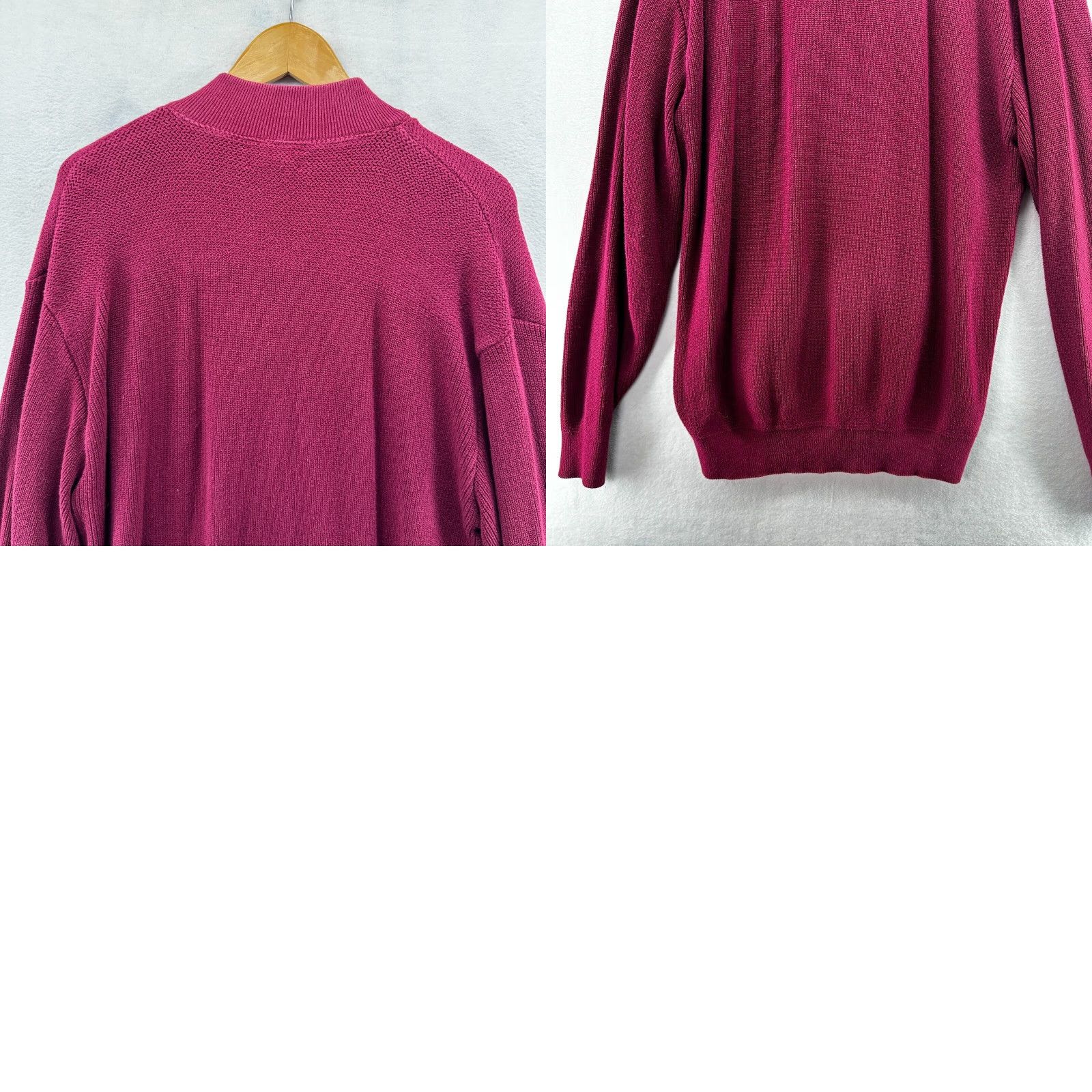 Vintage VINTAGE L.L. Bean Sweater Pullover Knit Crew Neck Long Sleeve 2XL Maroon Red Button Cotton Wool USA Mens Size US XXL / EU 58 / 5 - 9 Thumbnail