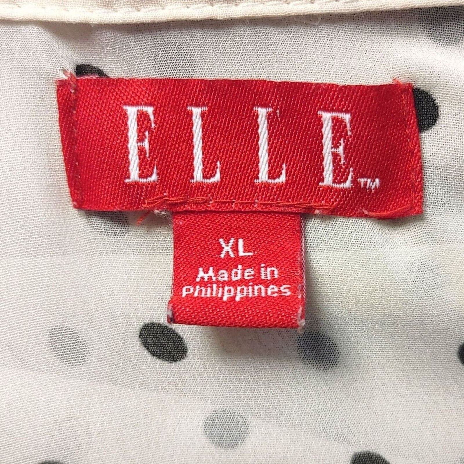 Other Elle Women's White Polka Dot Ruffled Sleeveless Top XL Size XL / US 12-14 / IT 48-50 - 3 Thumbnail
