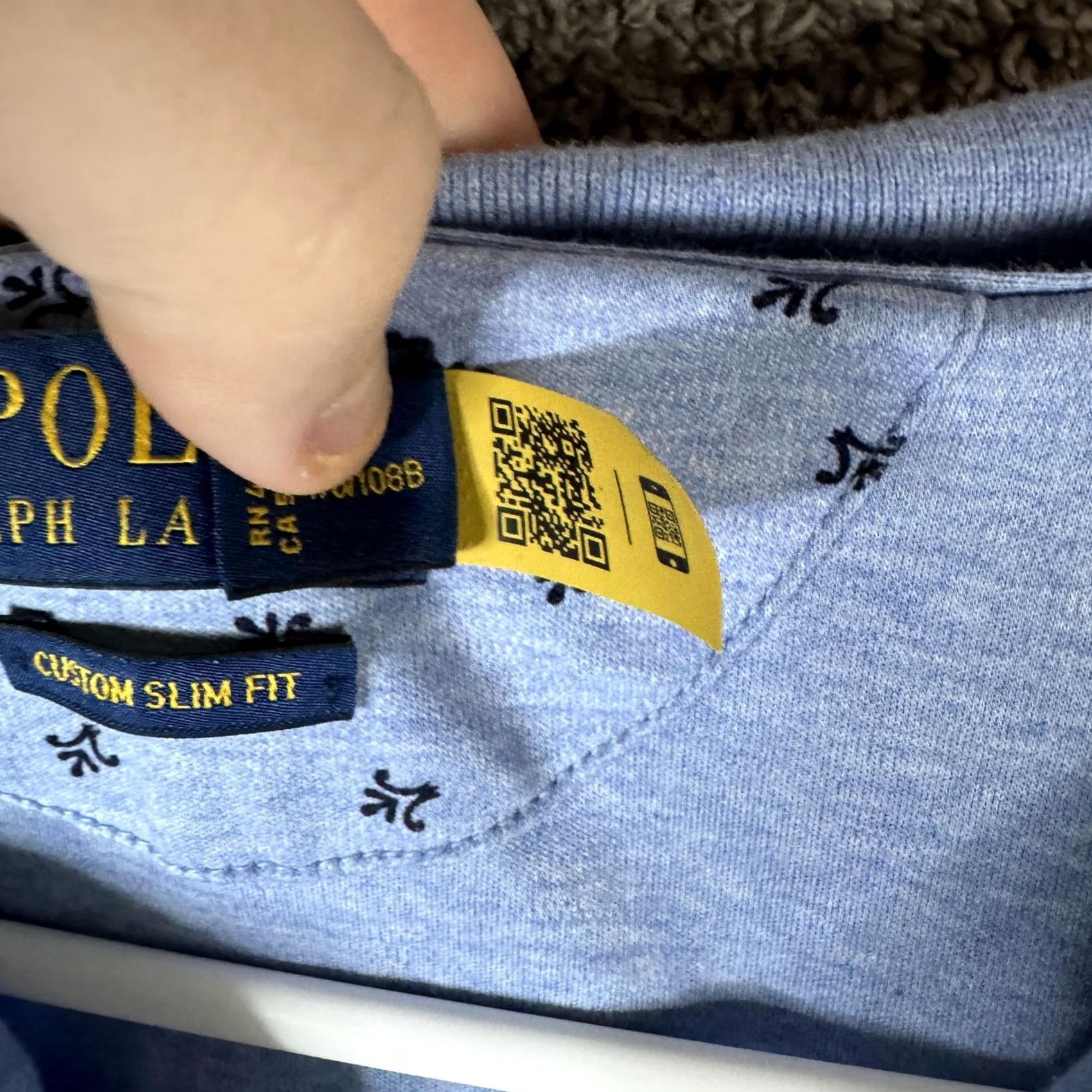 Polo Ralph Lauren Polo Ralph Lauren Polo Shirt Mens 2XL Blue Geometric Pony Logo Slim Fit Short Sleeve Shirt Regular Mens West Size US XXL / EU 58 / 5 - 7 Thumbnail
