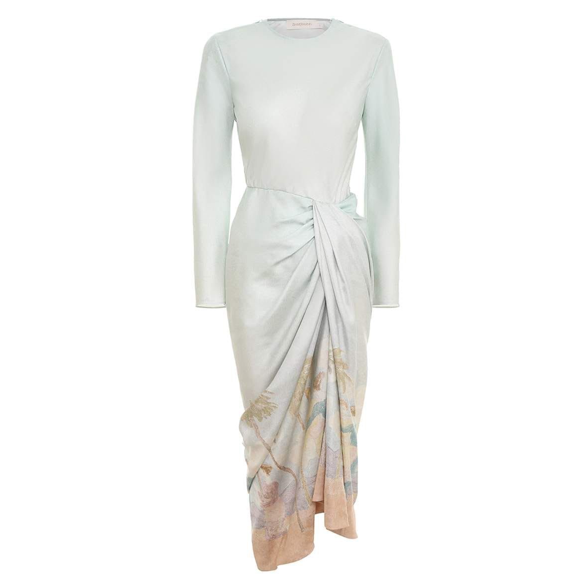 Zimmermann oc11z0425 Sensory Drape Dress in Multicolor Size XL / US 12-14 / IT 48-50 - 1 Thumbnail